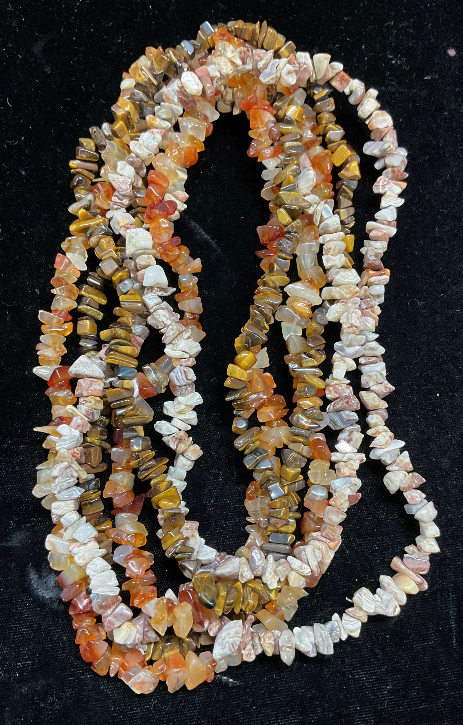 Lot 3 Tigers Eye, Semiprecious Beaded Necklaces (1 of 7)