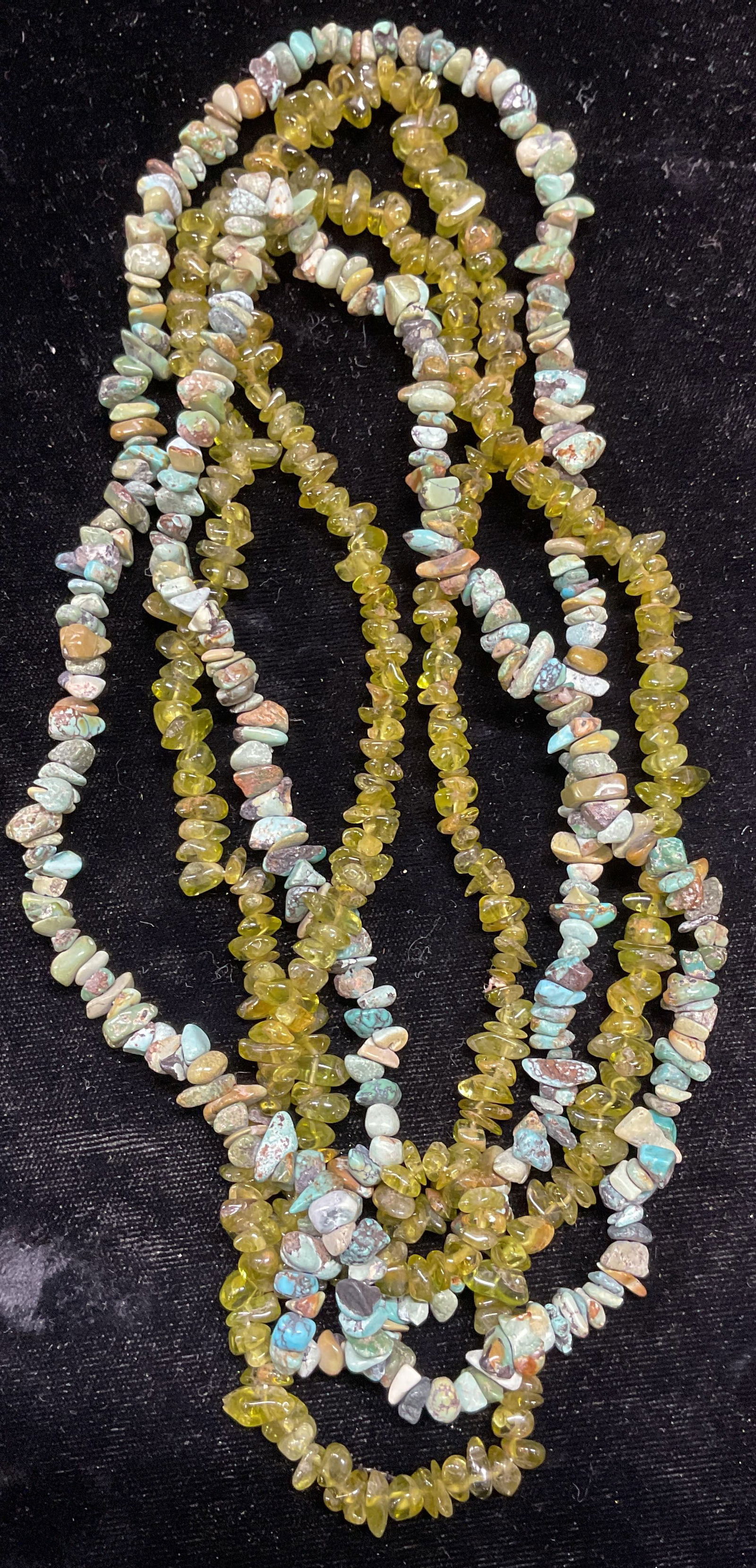 Lot 2 Turquoise & Green Semiprecious Necklaces (1 of 6)