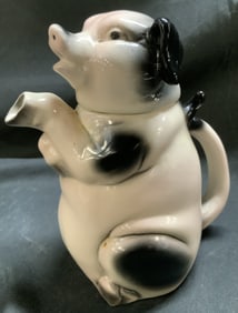 Erphila Hand Painted Ceramic Pig Teapot GERMANY