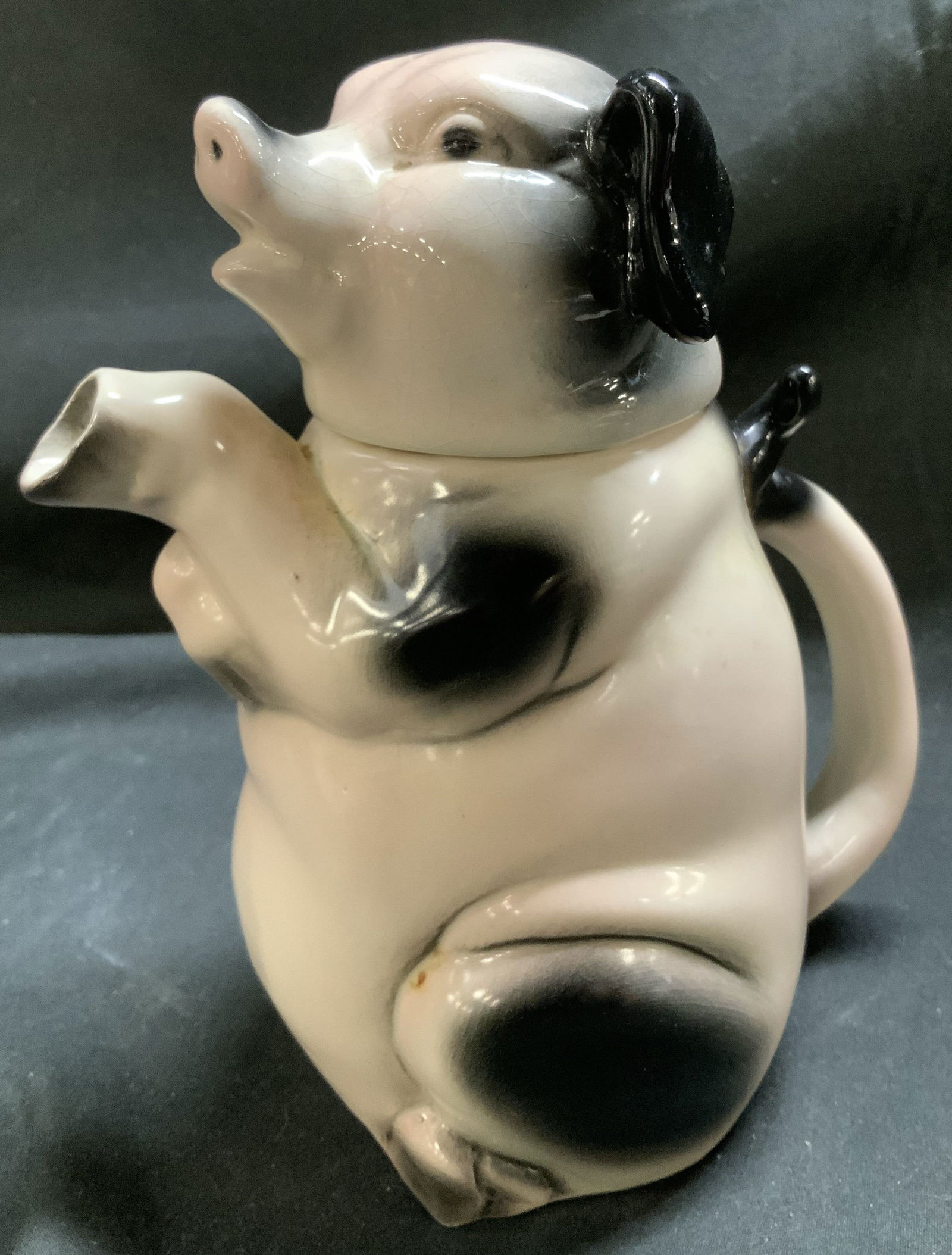 Erphila Hand Painted Ceramic Pig Teapot GERMANY (1 of 7)