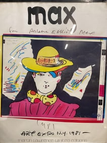 Signed Peter Max Art Expo 1981 Litho Poster USA