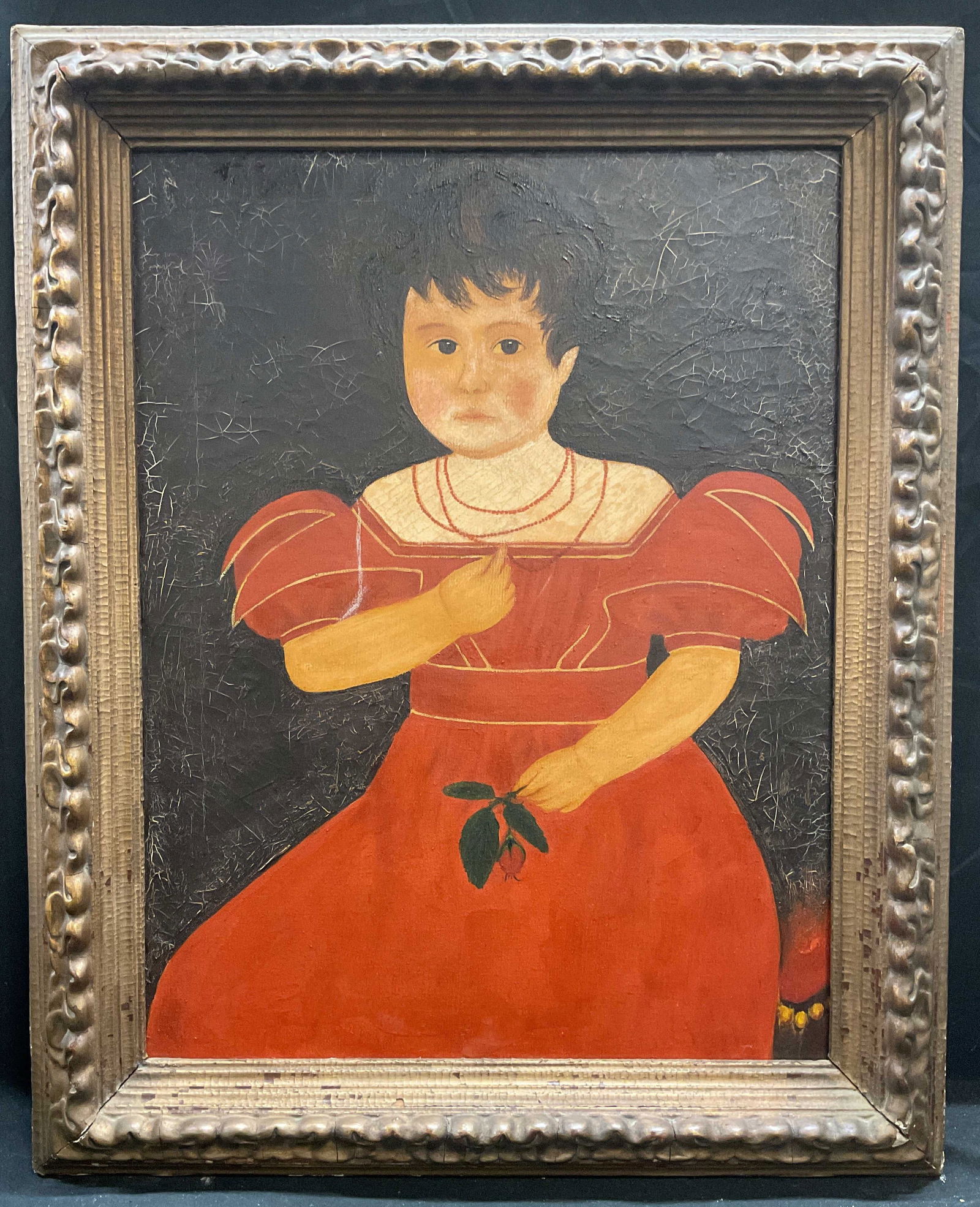 After Ammi Phillips Portrait Girl Oil Painting 28i (1 of 6)