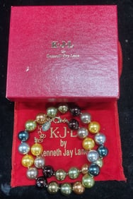 KJL Kenneth Jay Lane Faux Pearl Necklace Box 2009