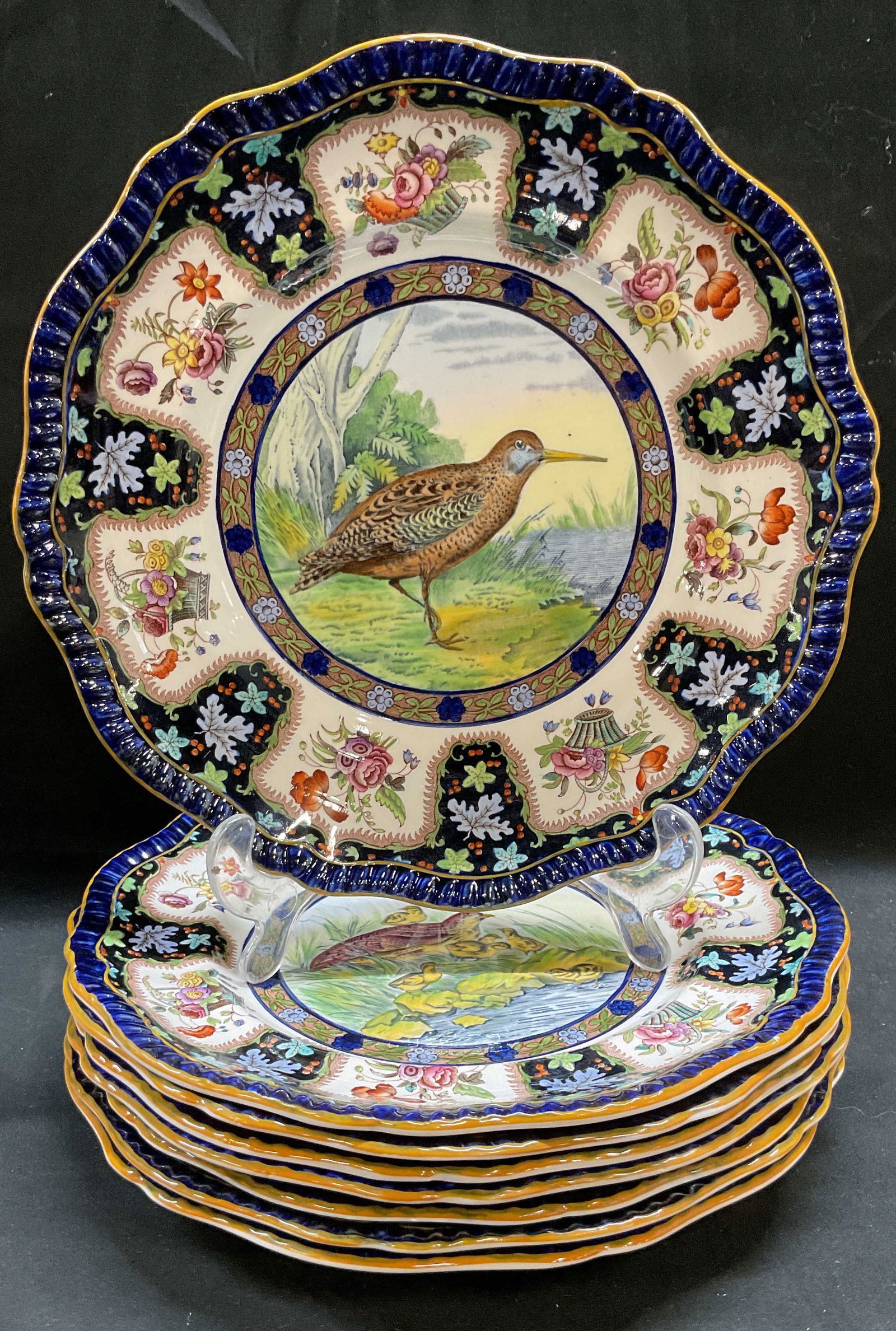 Set 8 Copeland Spode Game Bird Ceramic Plates (1 of 10)