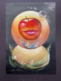Signed De Mora Surrealist Abstract Painting