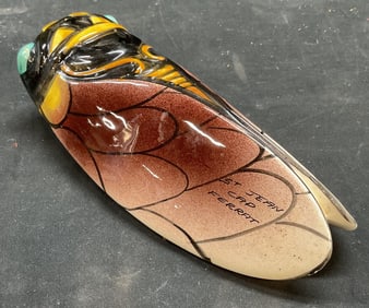 St Jean Cap Ferrat Majolica Cicada Wll Pckt France