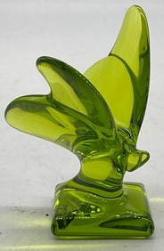 Baccarat Green Crystal Butterfly Figurine France