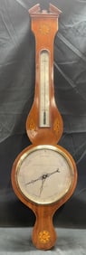 Antique A Salla Banjo Barometer, England 39in
