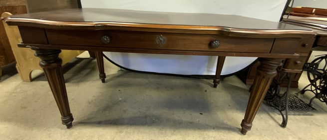 ROMWEBER Antq Mahogany Wooden Writers Desk USA