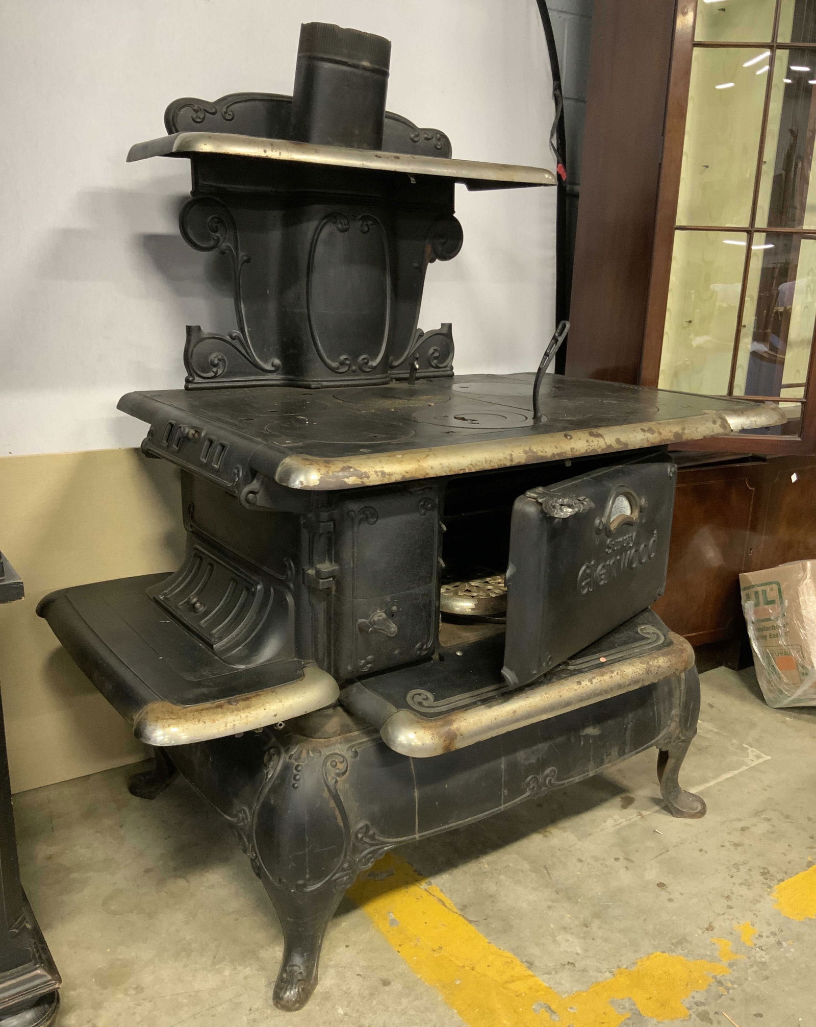 SUNNY GLENWOOD Antq Iron Stove NO 408 57in (1 of 11)