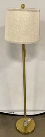Brass Adjustable Height Floor Lamp 58in