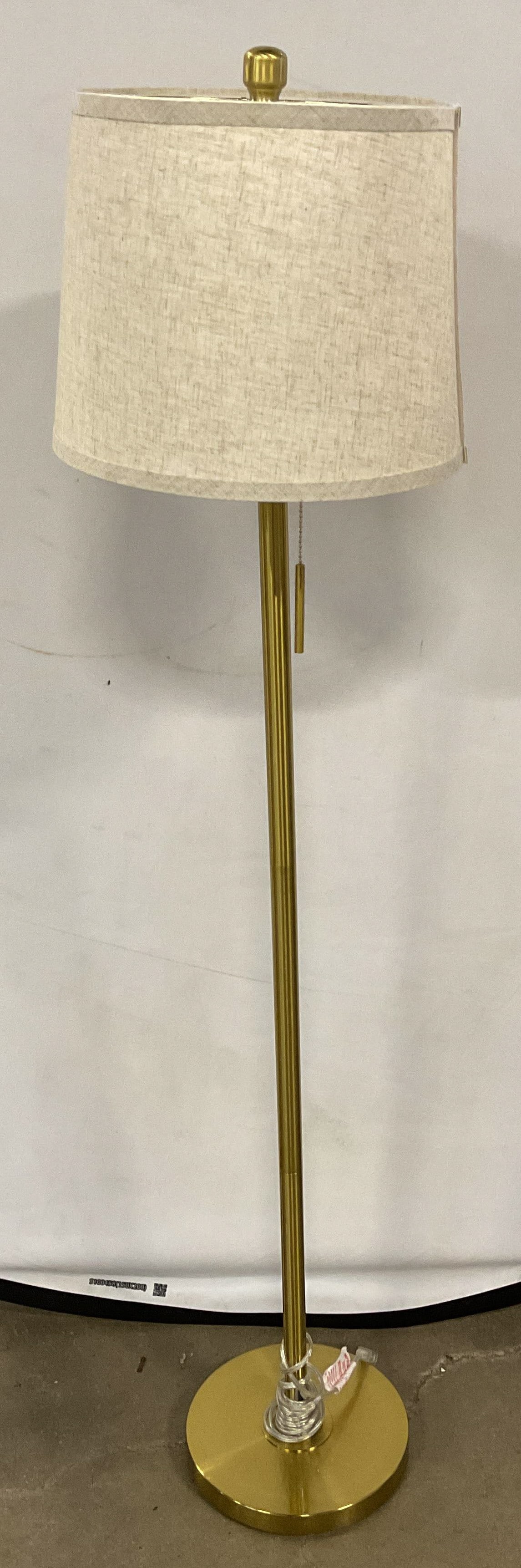 Brass Adjustable Height Floor Lamp 58in (1 of 6)
