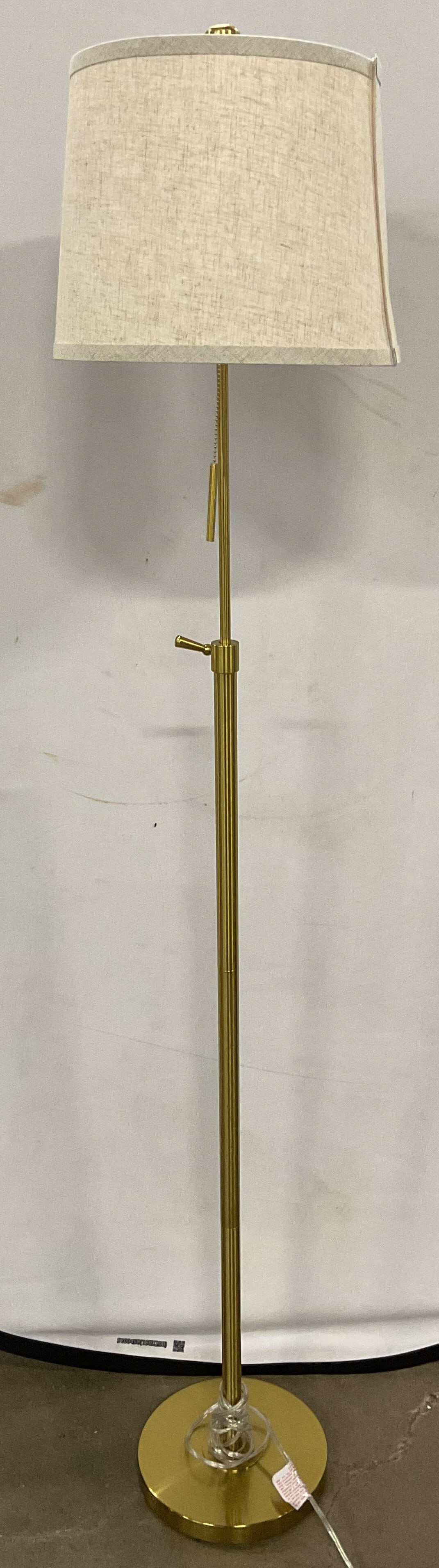 Brass Adjustable Height Floor Lamp 58in (1 of 6)