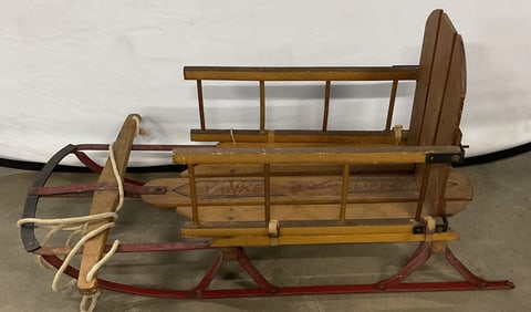 Vtg SL Allen Flxbl Flyer Yankee Clipper Sled USA3f