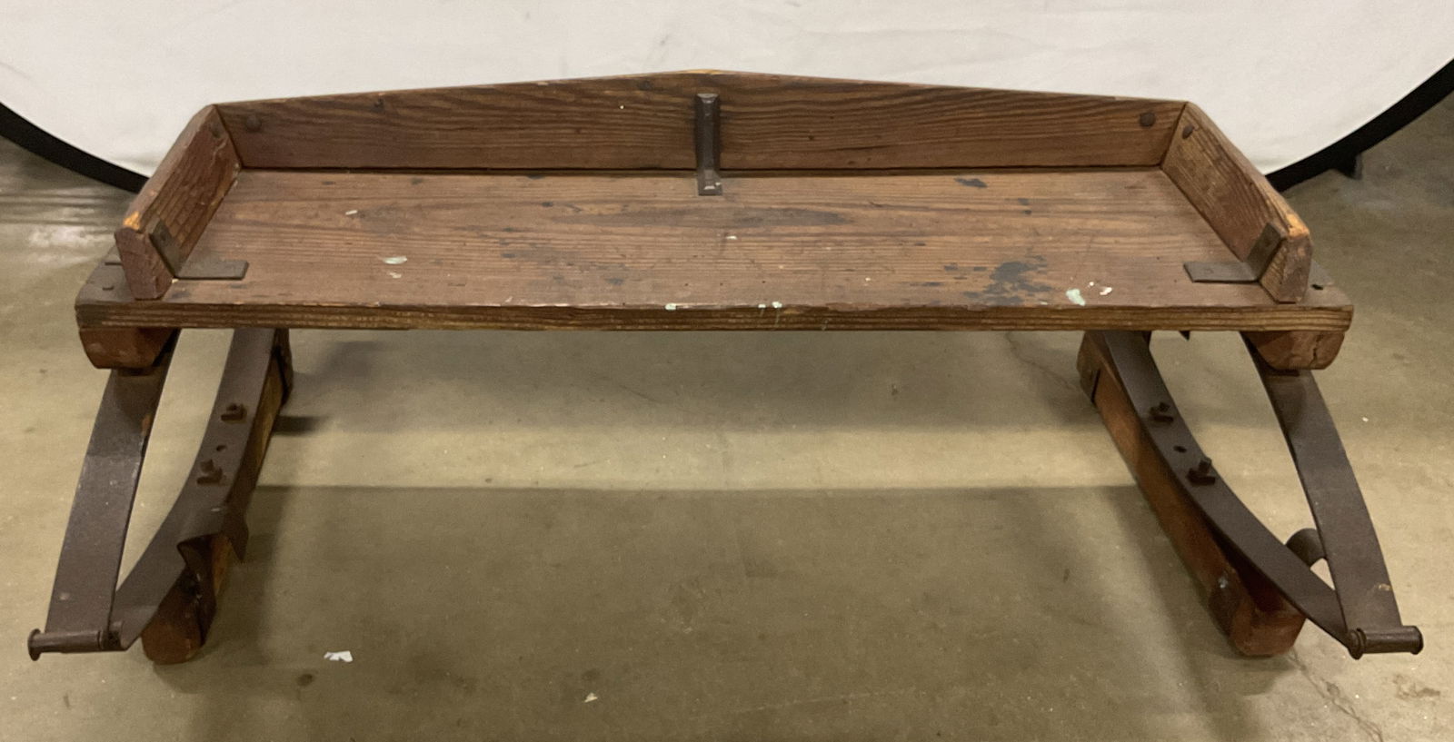 Antique Wooden Wagon Sleigh Bench 33in (1 of 6)