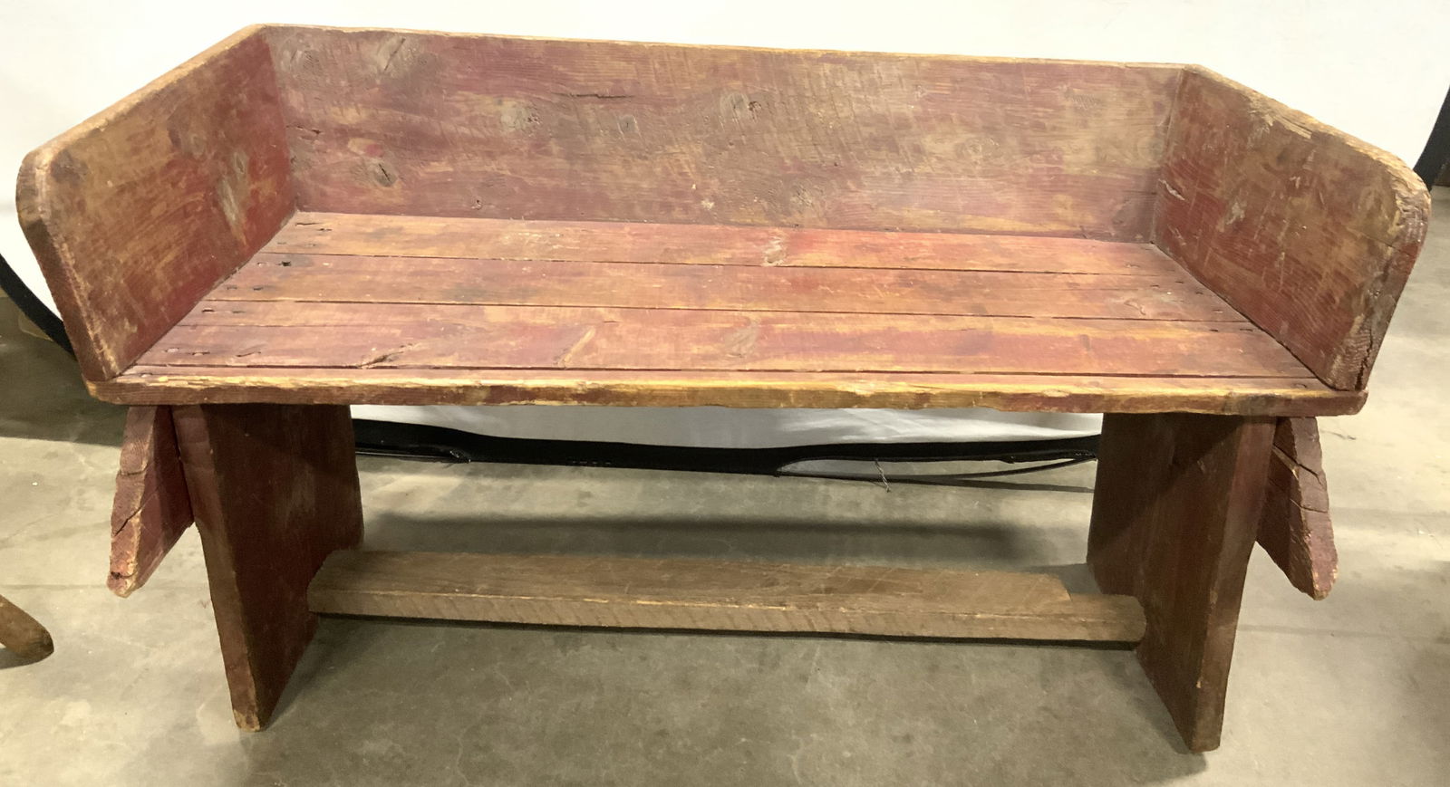 Antique Wooden Wagon Seat Bench Red 42in (1 of 8)