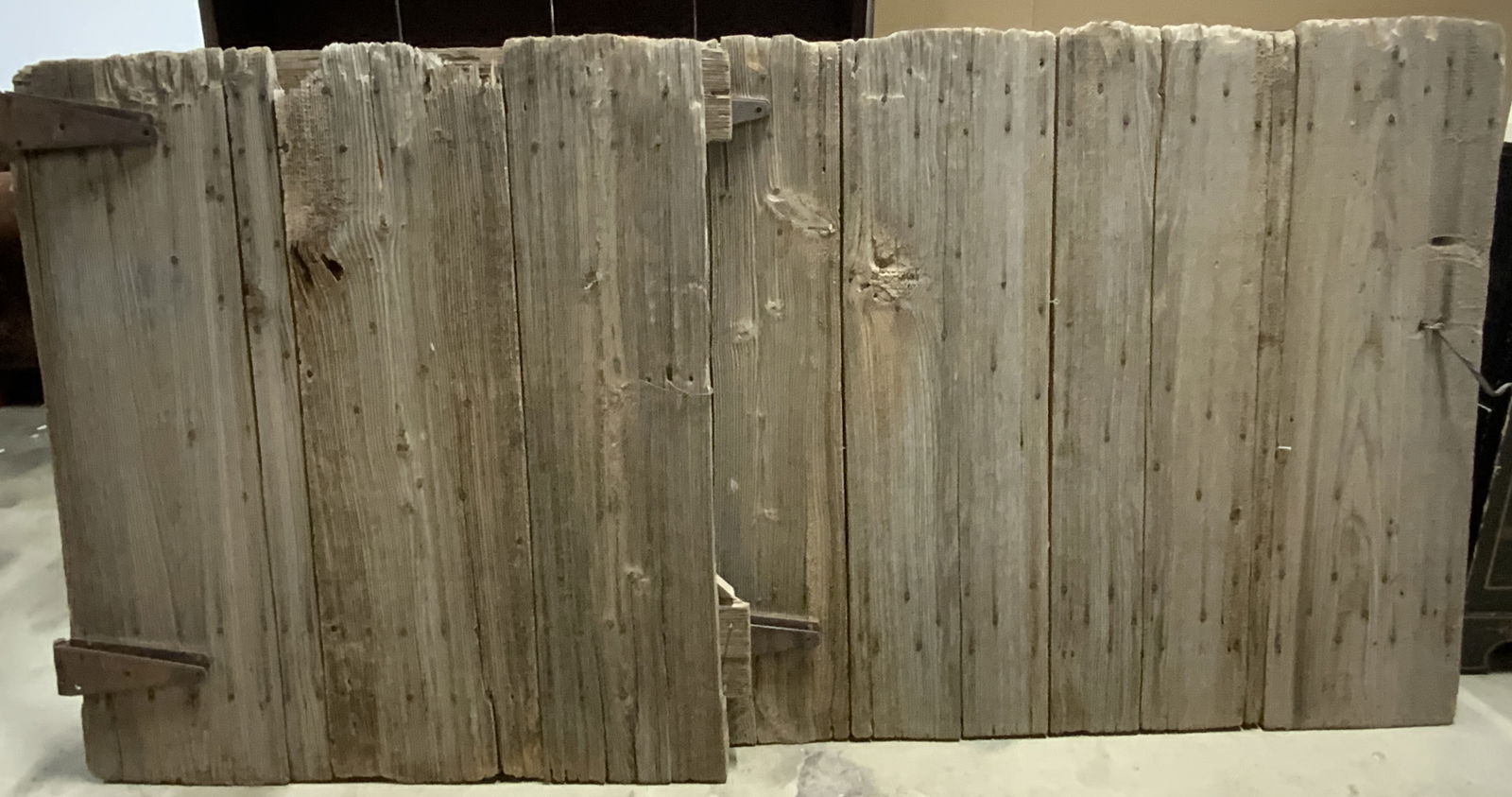 Antique Set 2 Wooden Barn Door Sections 84in total (1 of 8)