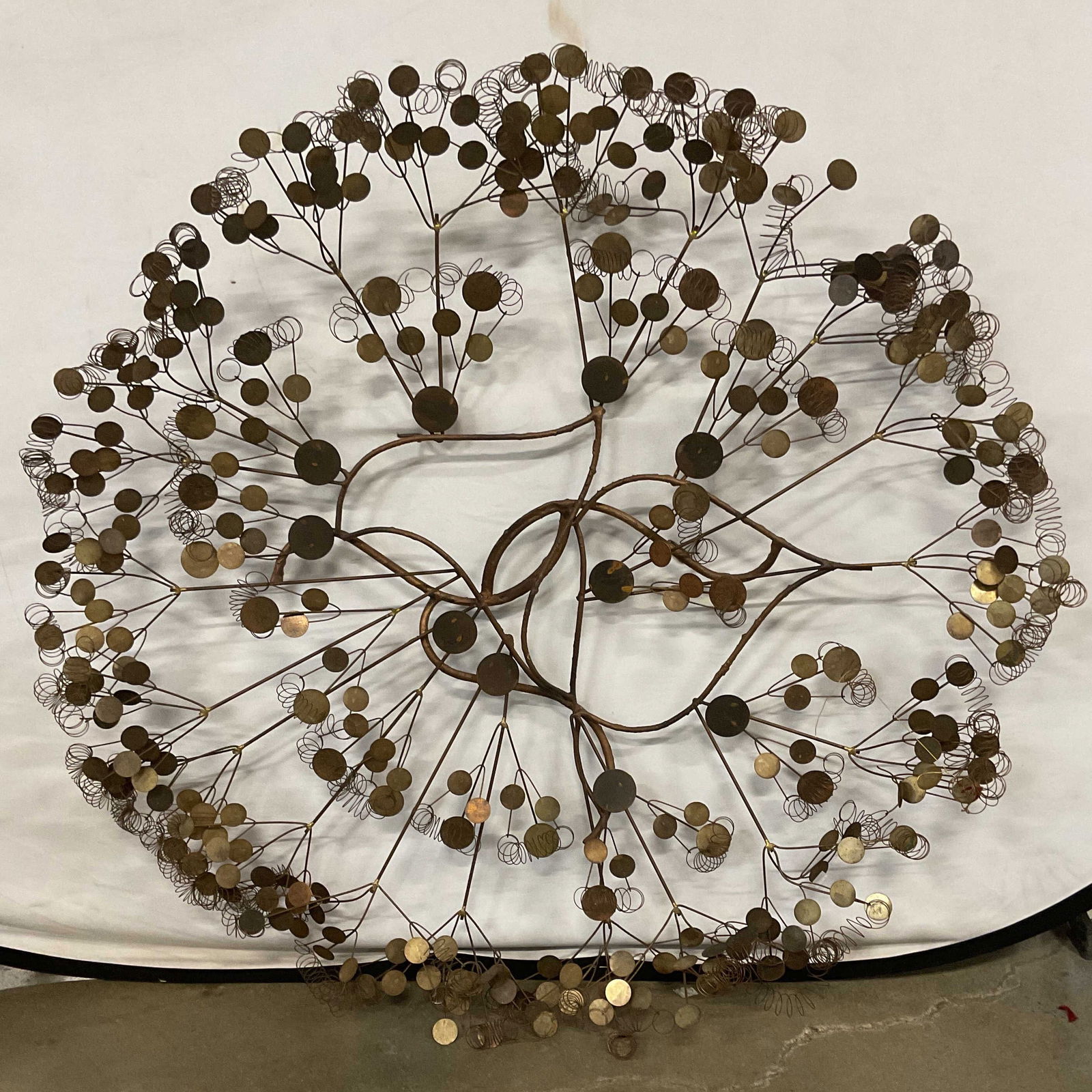 C Jere Gilt Brass Raindrops Wall Hanging 42in (1 of 8)