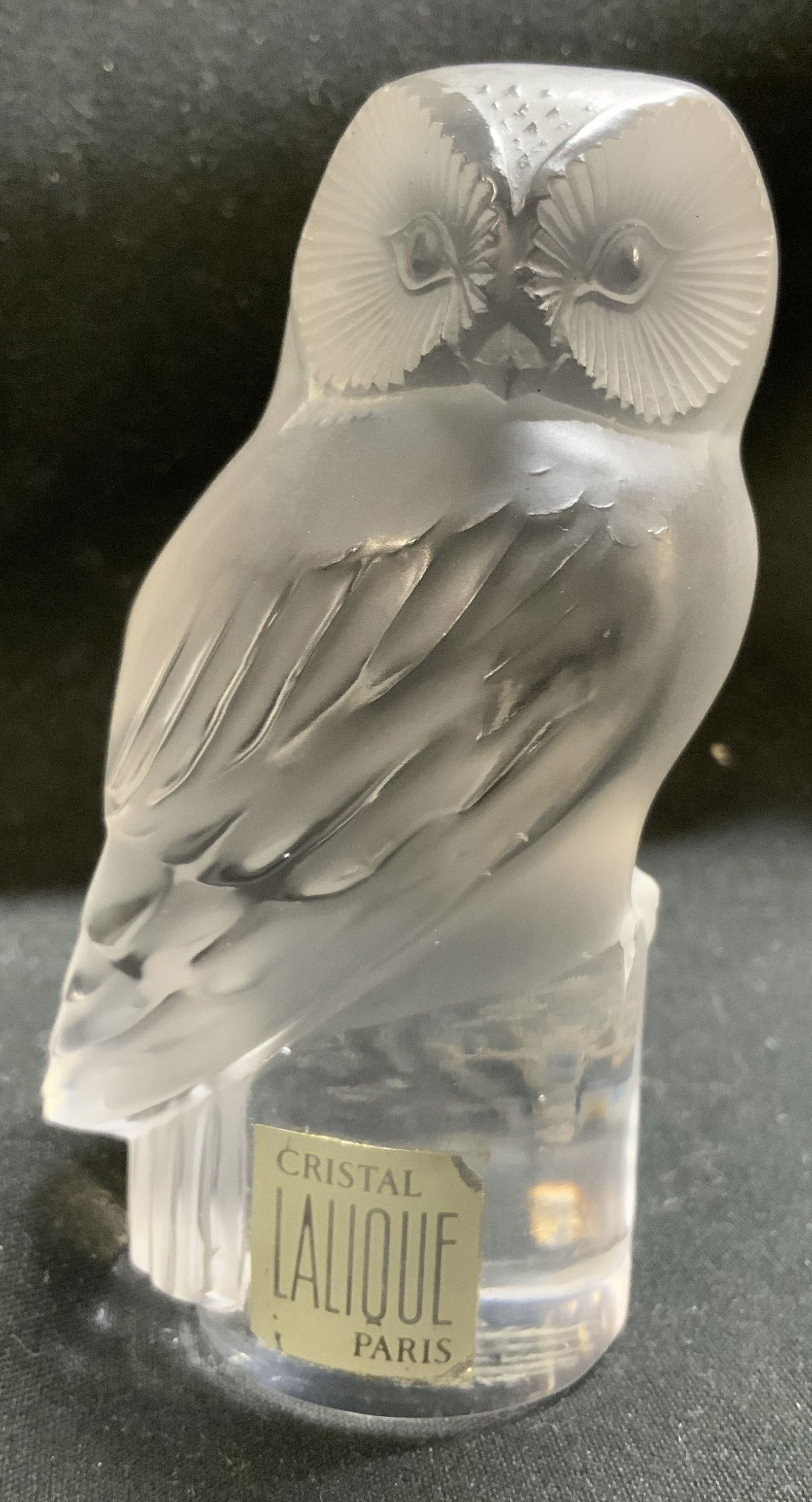 Lalique Frstd Crystal Owl Paperweight PARIS France (1 of 6)