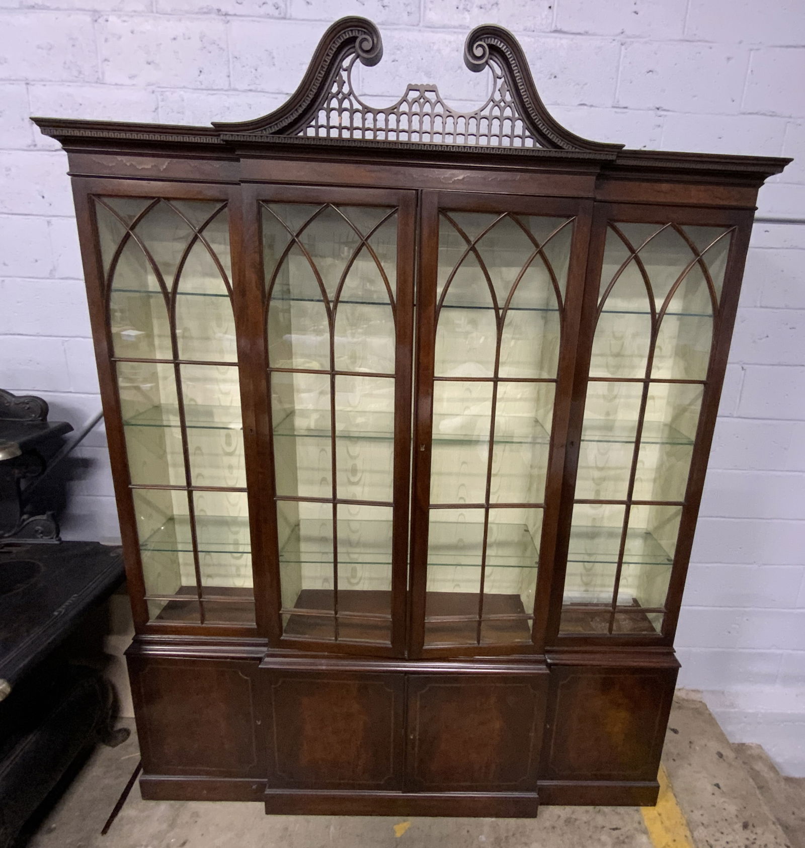 Vtg BAKER FURNITURE Wood China Cabinet USA (1 of 10)