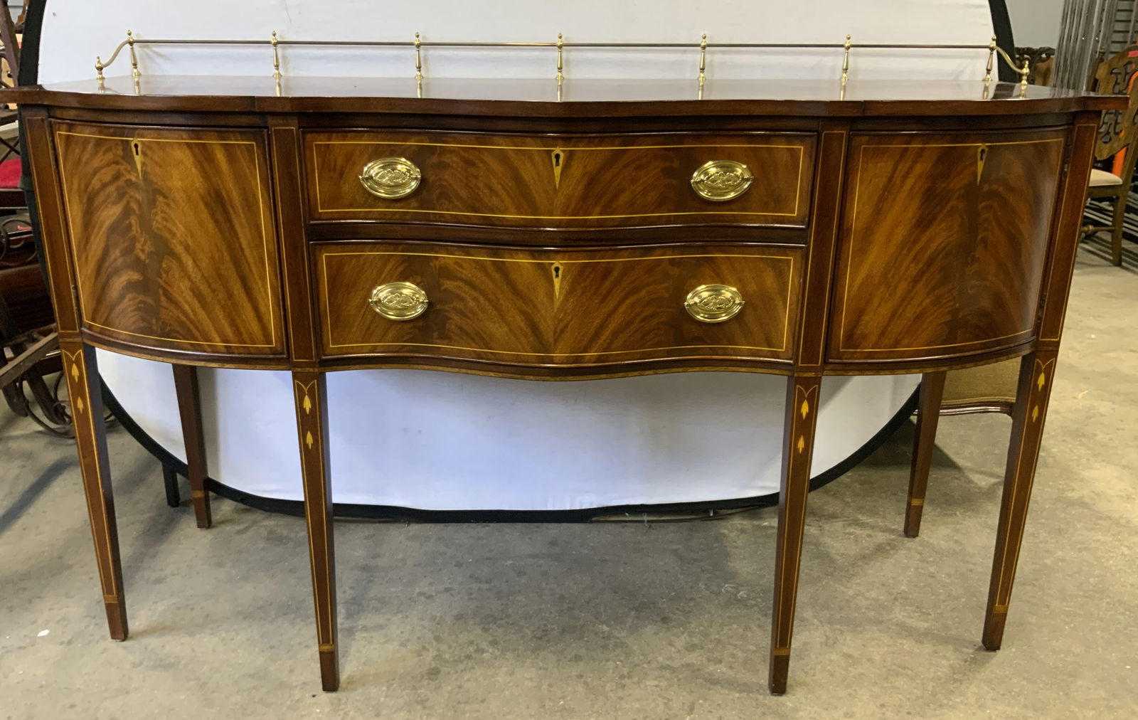 Henkel Harris Fed Style Inlaid Mahogany Buffet USA (1 of 10)