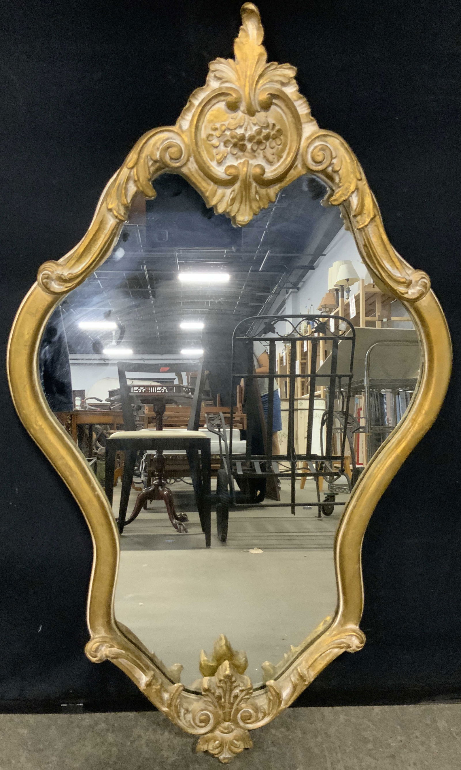 Vtg Victorian Ornate Gilt Wood Wall Mirror (1 of 8)