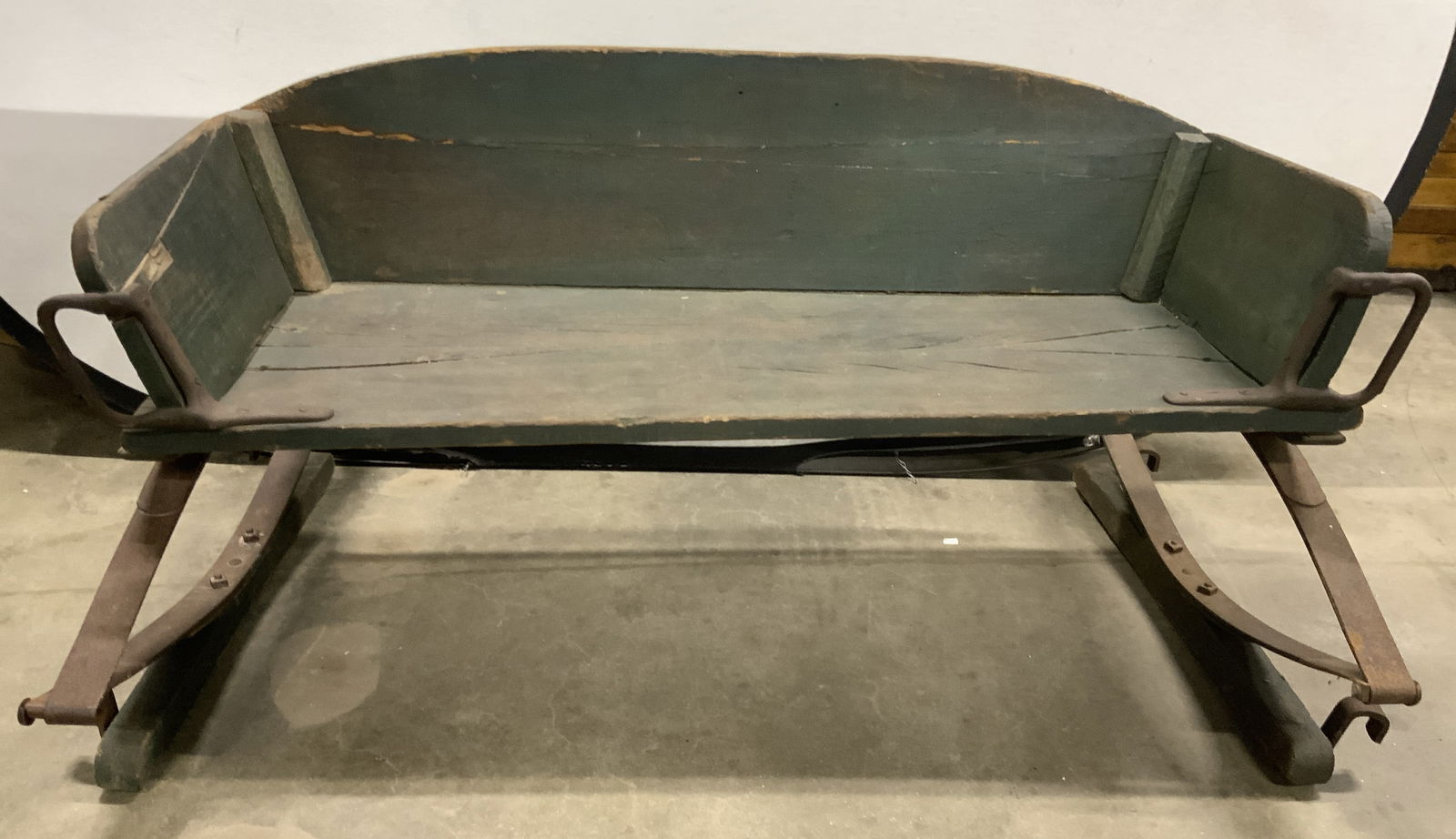JOHN DEERE Atq Wood & Metal Wagon Seat Bench 44in (1 of 8)