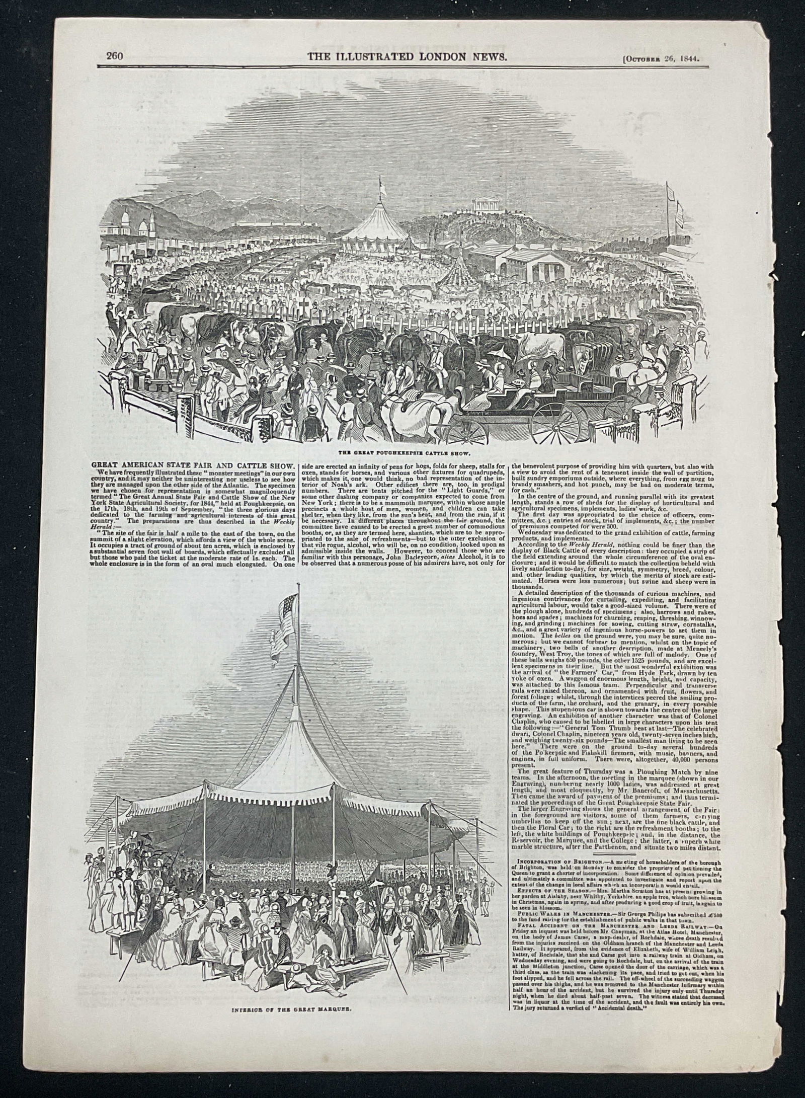 1844 New York State Fair Newspaper Engraving (1 of 7)