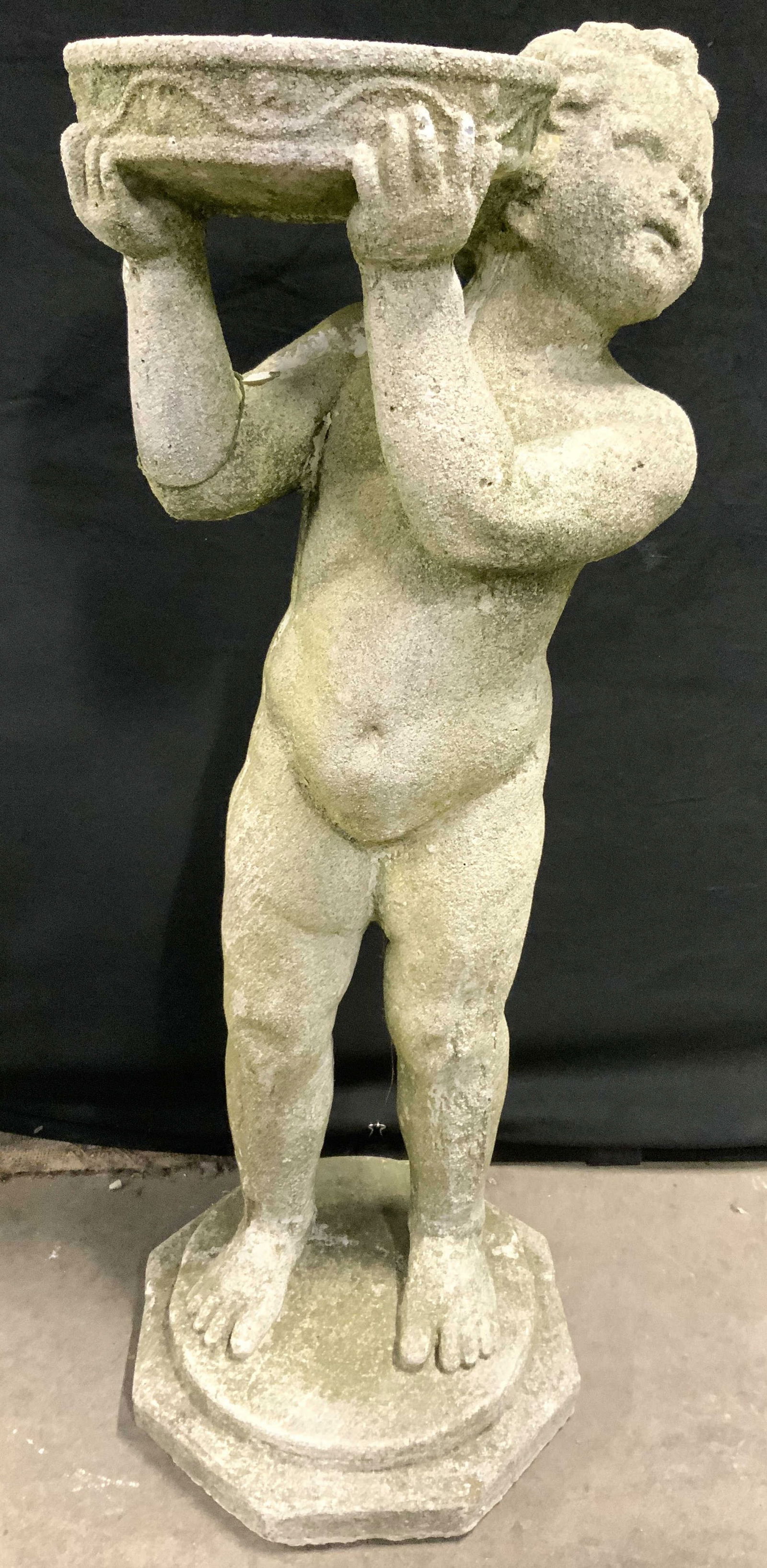 Vtg Cement Italian Cherub Fig Garden Statuary 3ft (1 of 9)