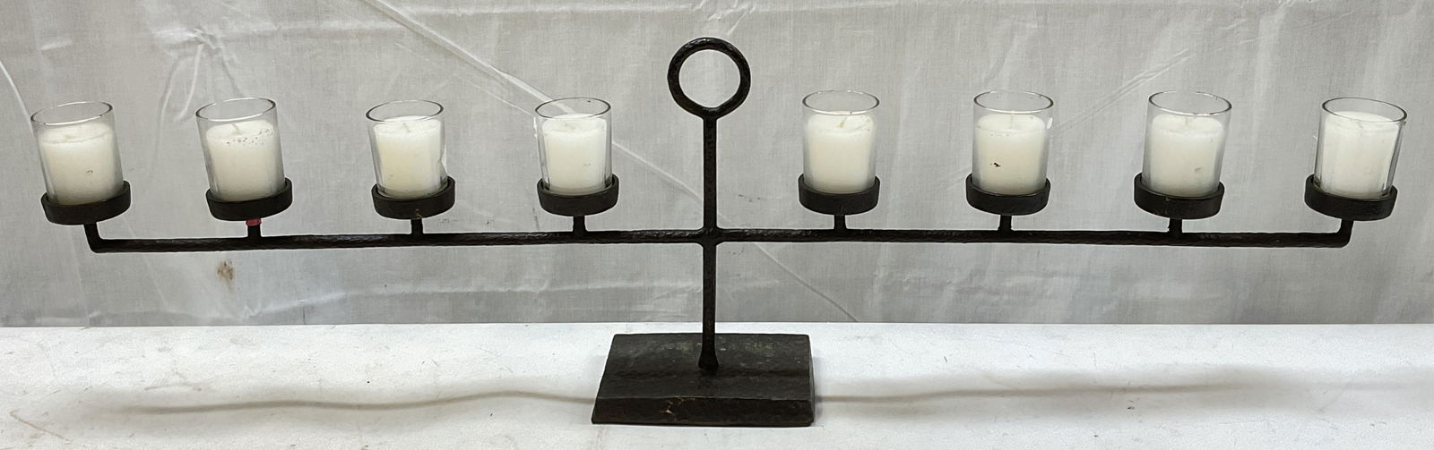 Wrought Iron Hammered 8 Light Candelabra 3ft (1 of 6)