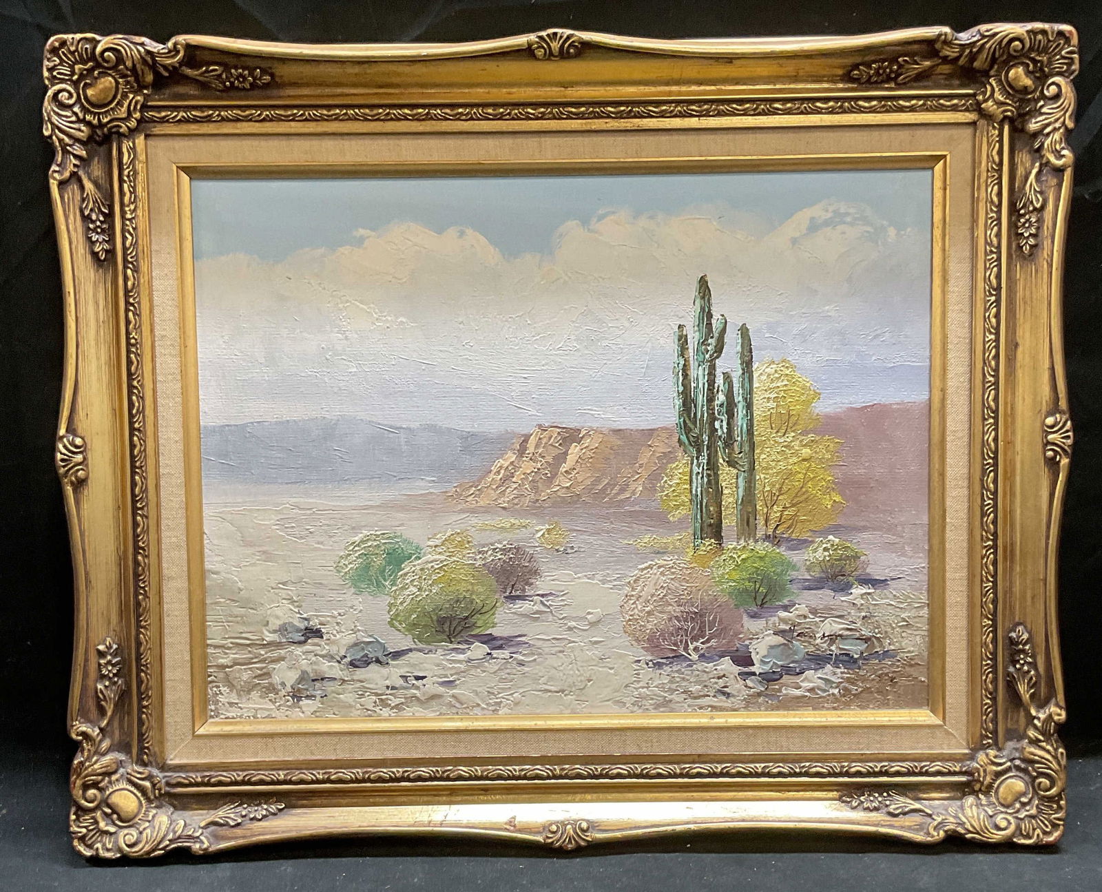 Signed Janson Desert Landscape Oil Painting 20in (1 of 6)