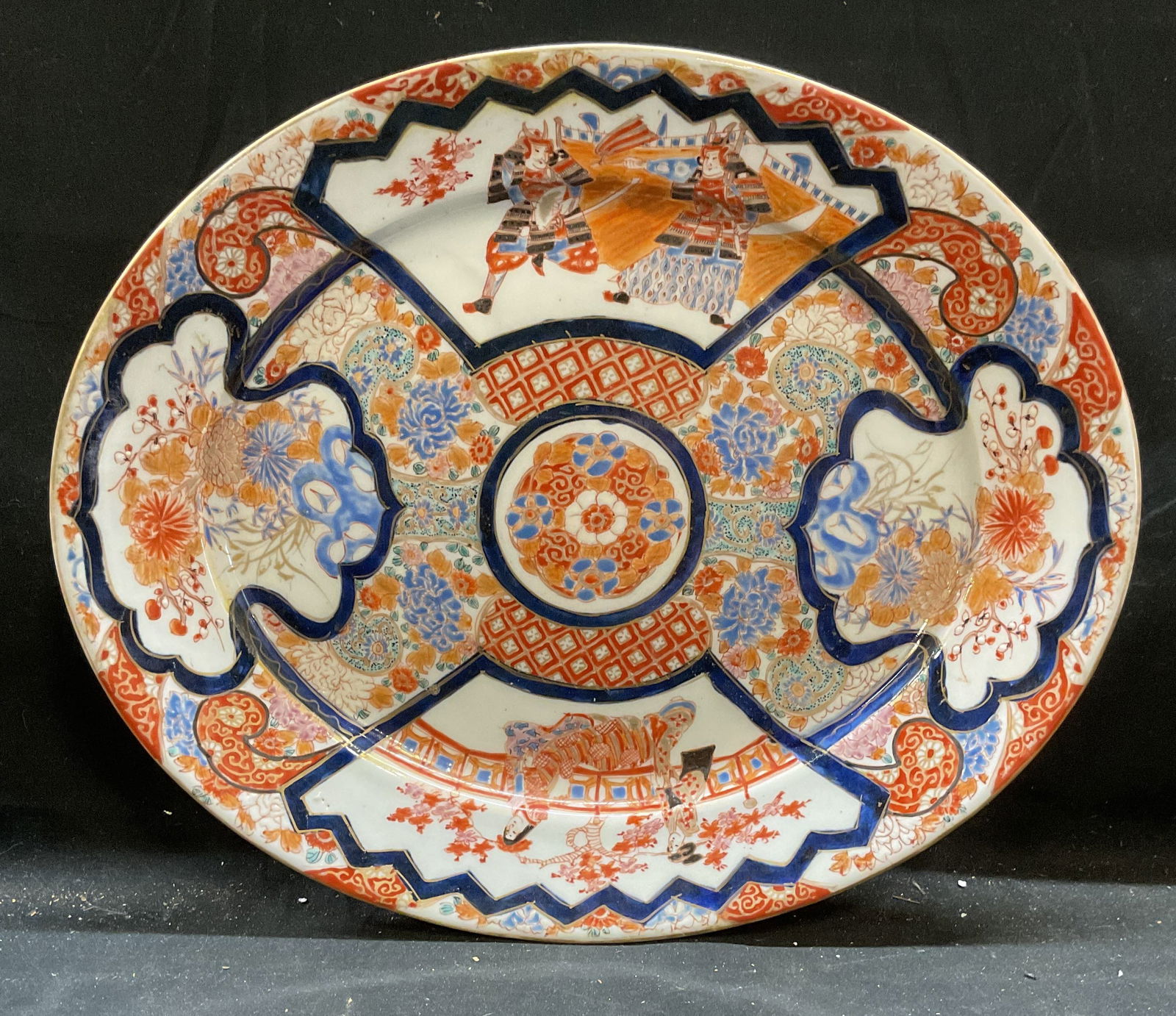 Signed Japanese Imari Porcelain Platter 15 In W (1 of 6)