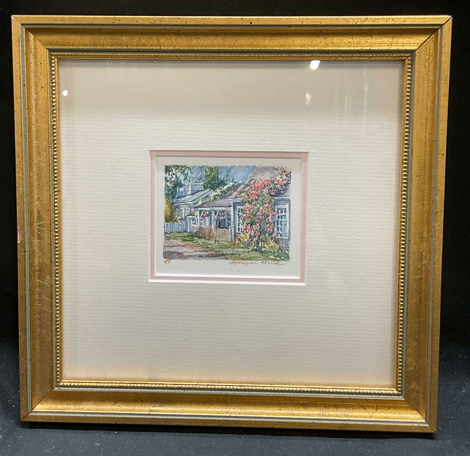 Signed William Welch Bloom Watercolor Painting (1 of 6)