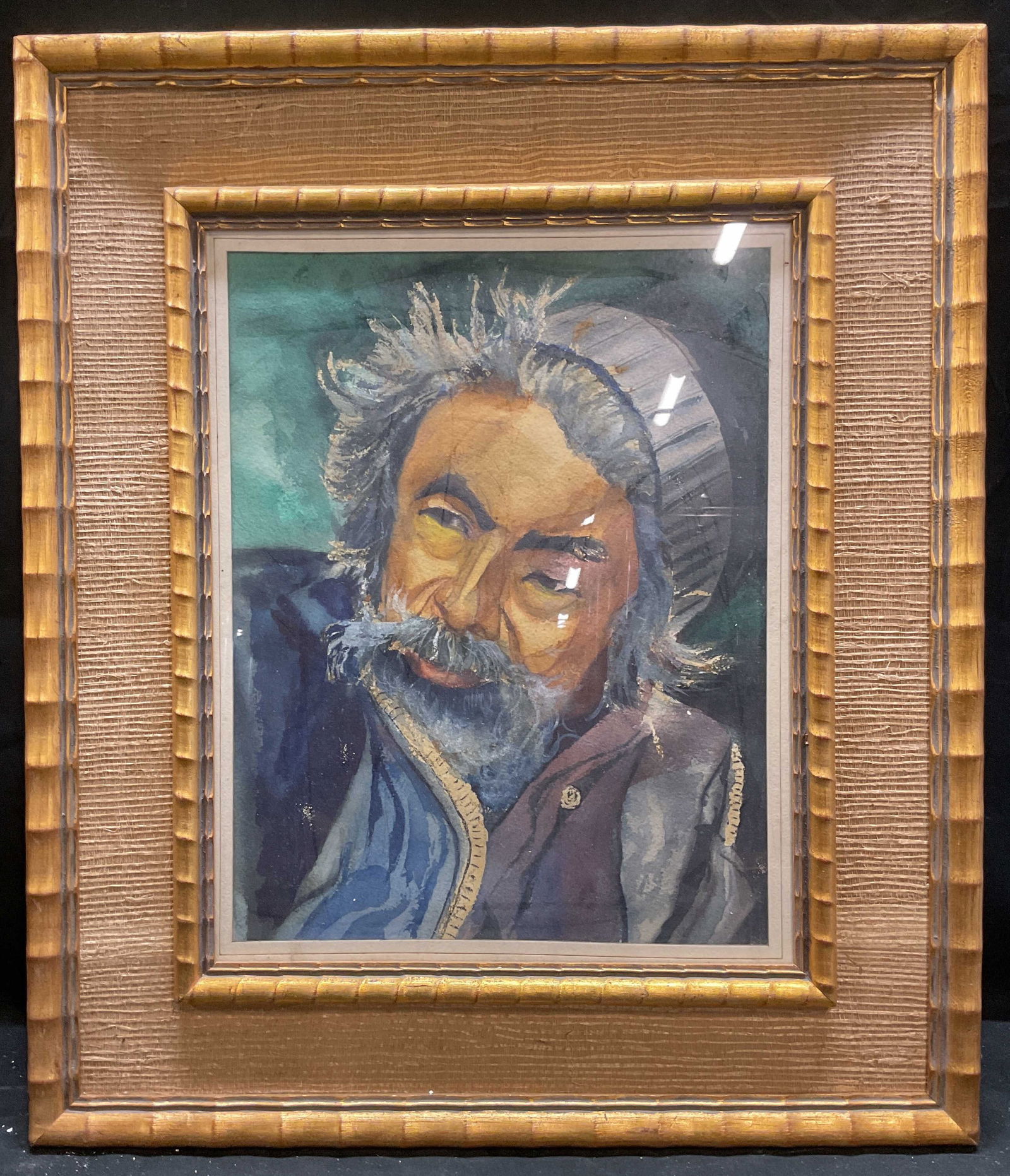 Framed Portrait Of A Man Watercolor Painting (1 of 6)