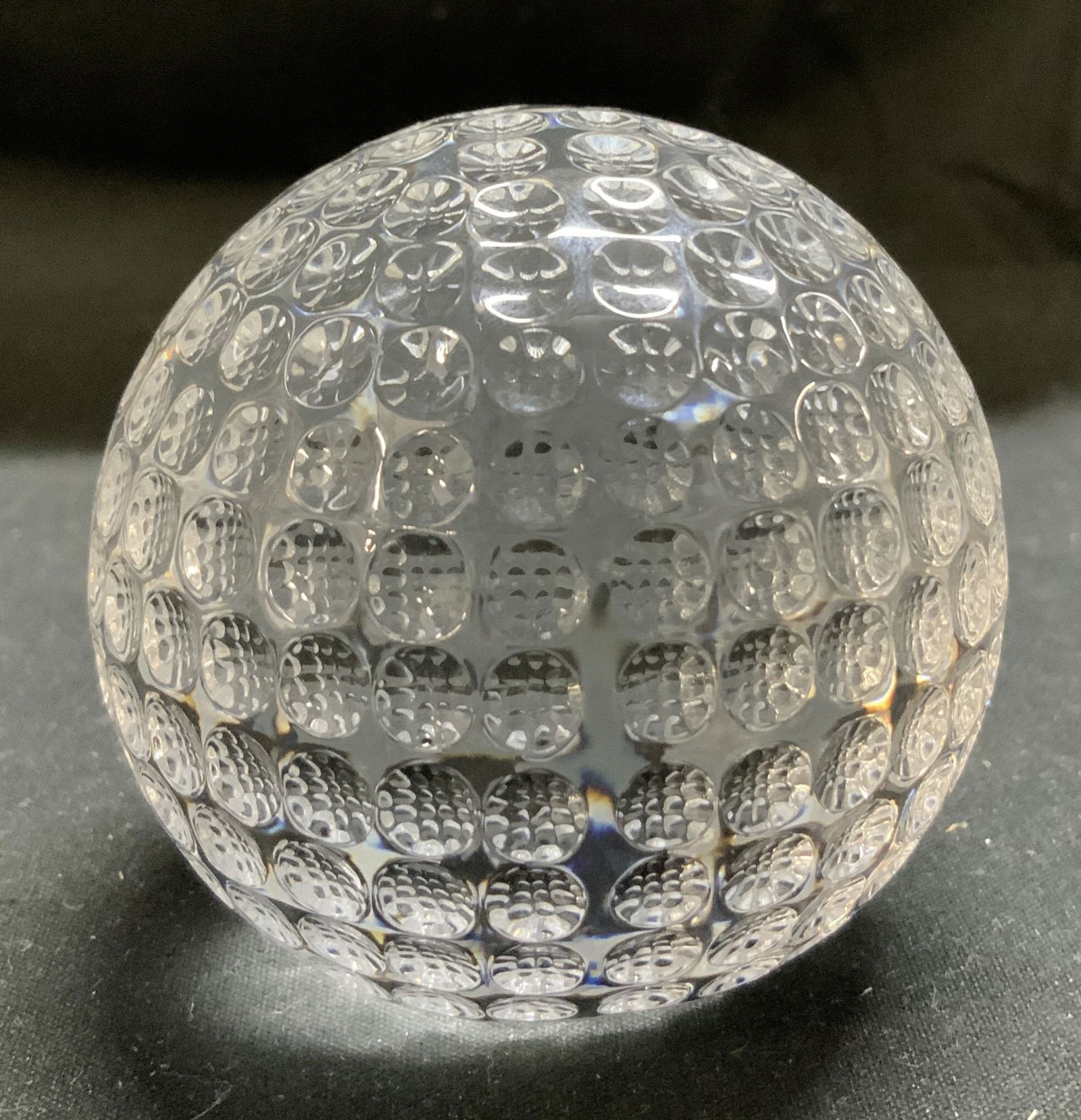 Vntg WATERFORD Crystal Golf Ball Paperweight (1 of 6)