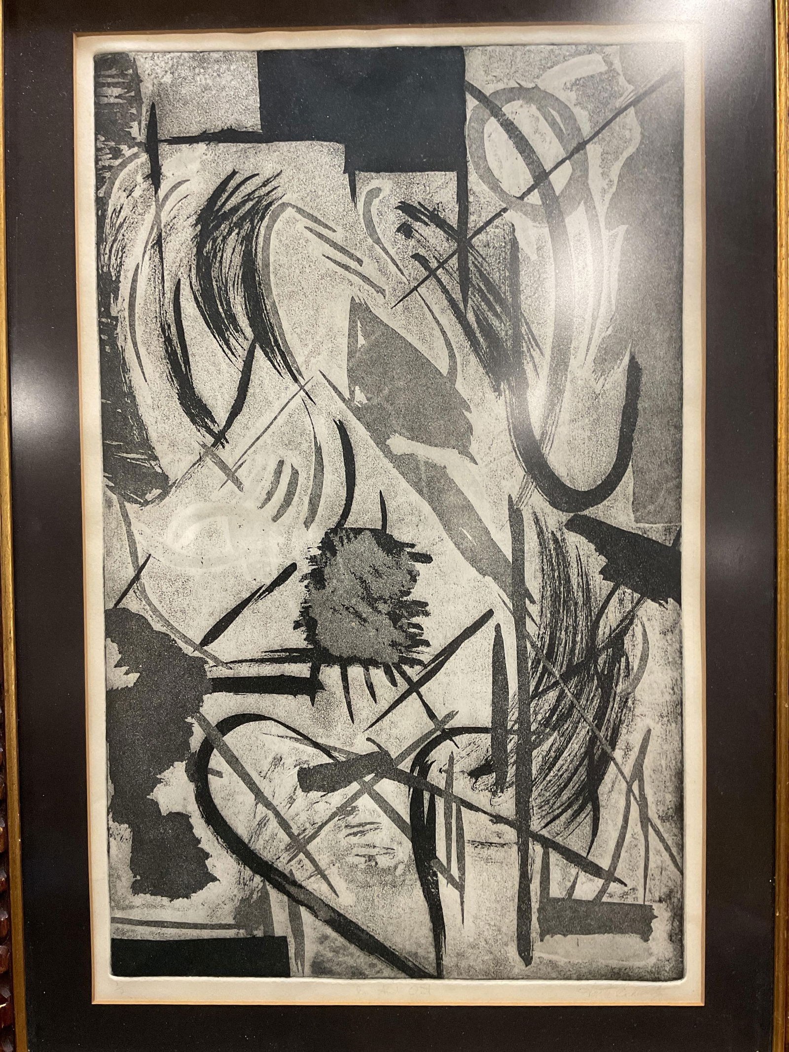 Signed Anita Schwartz Abstract Intaglio Print (1 of 7)