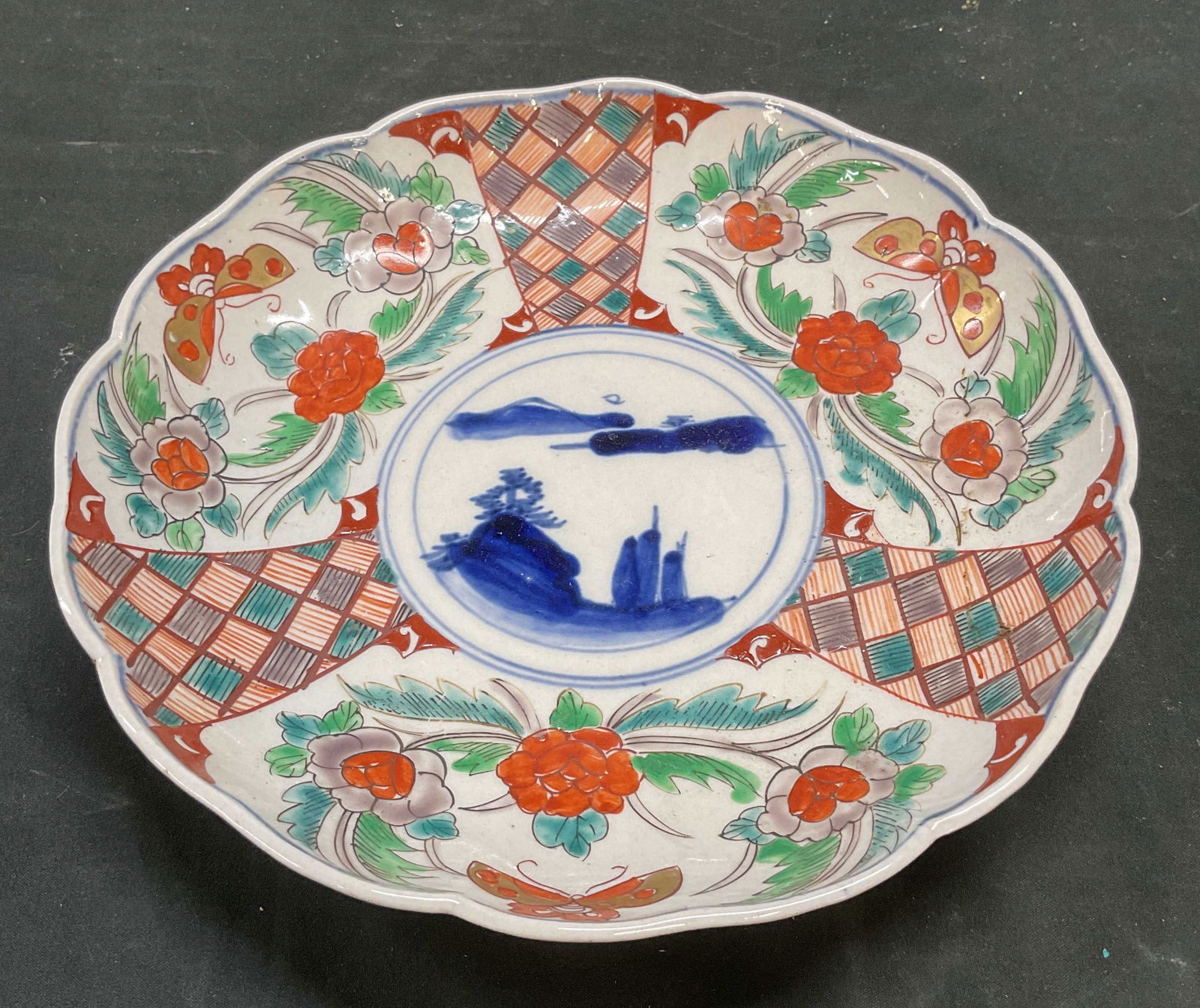 Antique Hand Painted Asian Porcelain Plate (1 of 6)