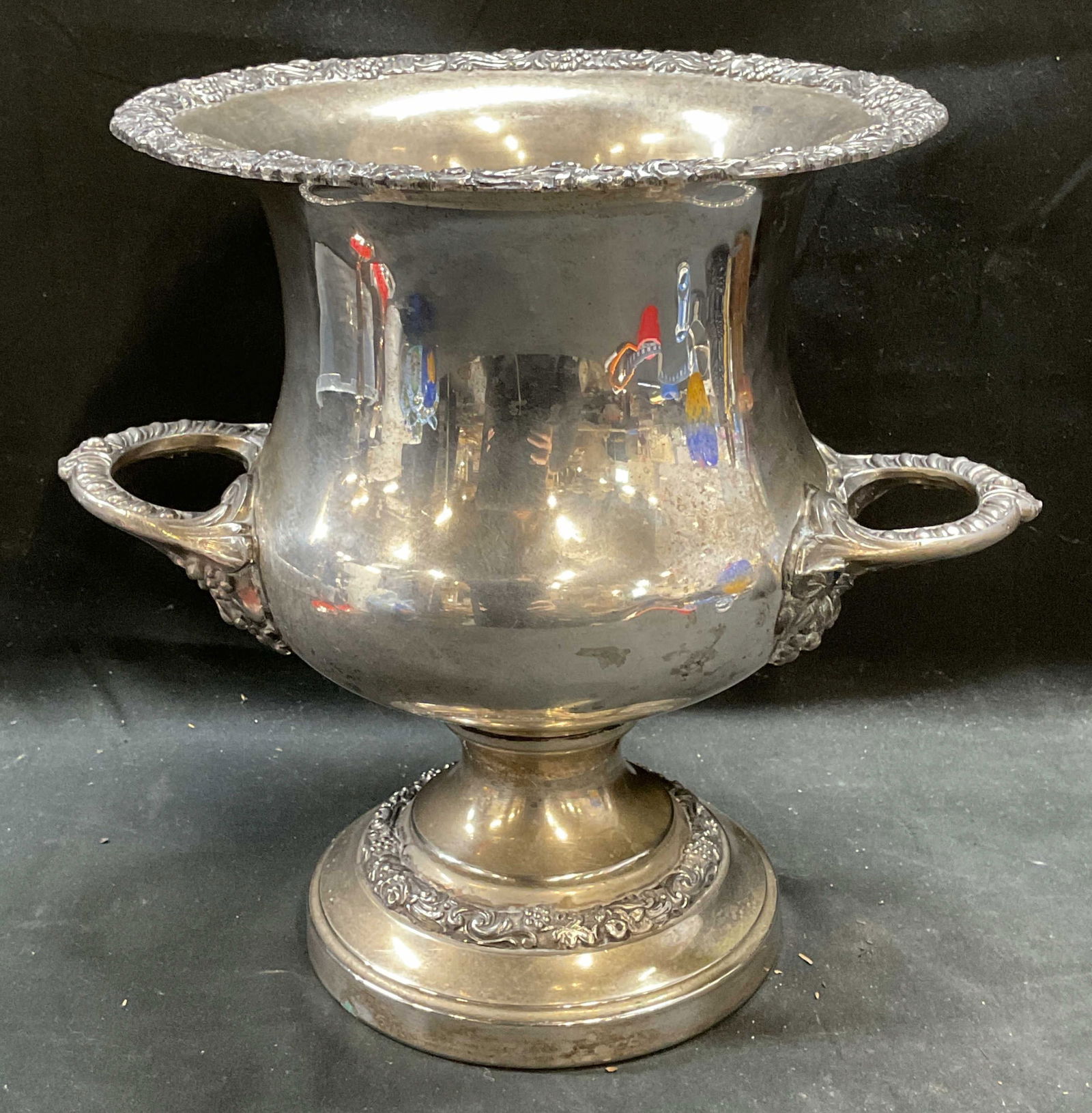 Signed English Silver Plated Urn Champagne Bucket (1 of 6)