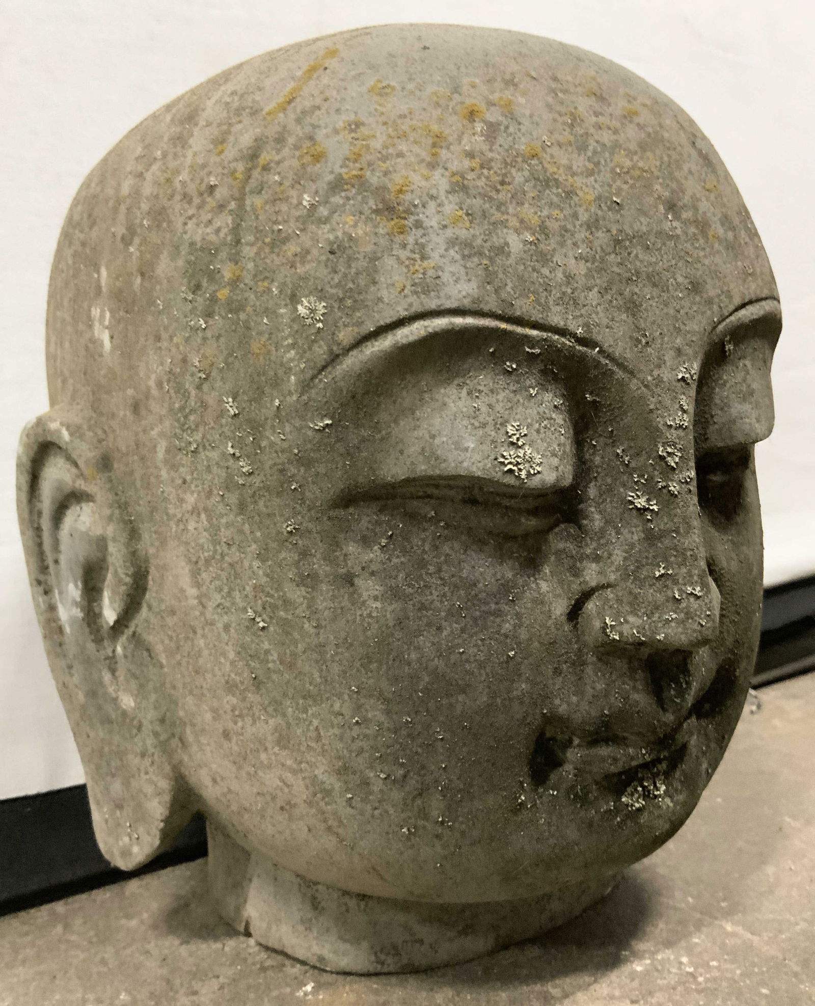 Vtg Cement Garden Statuary Buddha Head Figure (1 of 8)