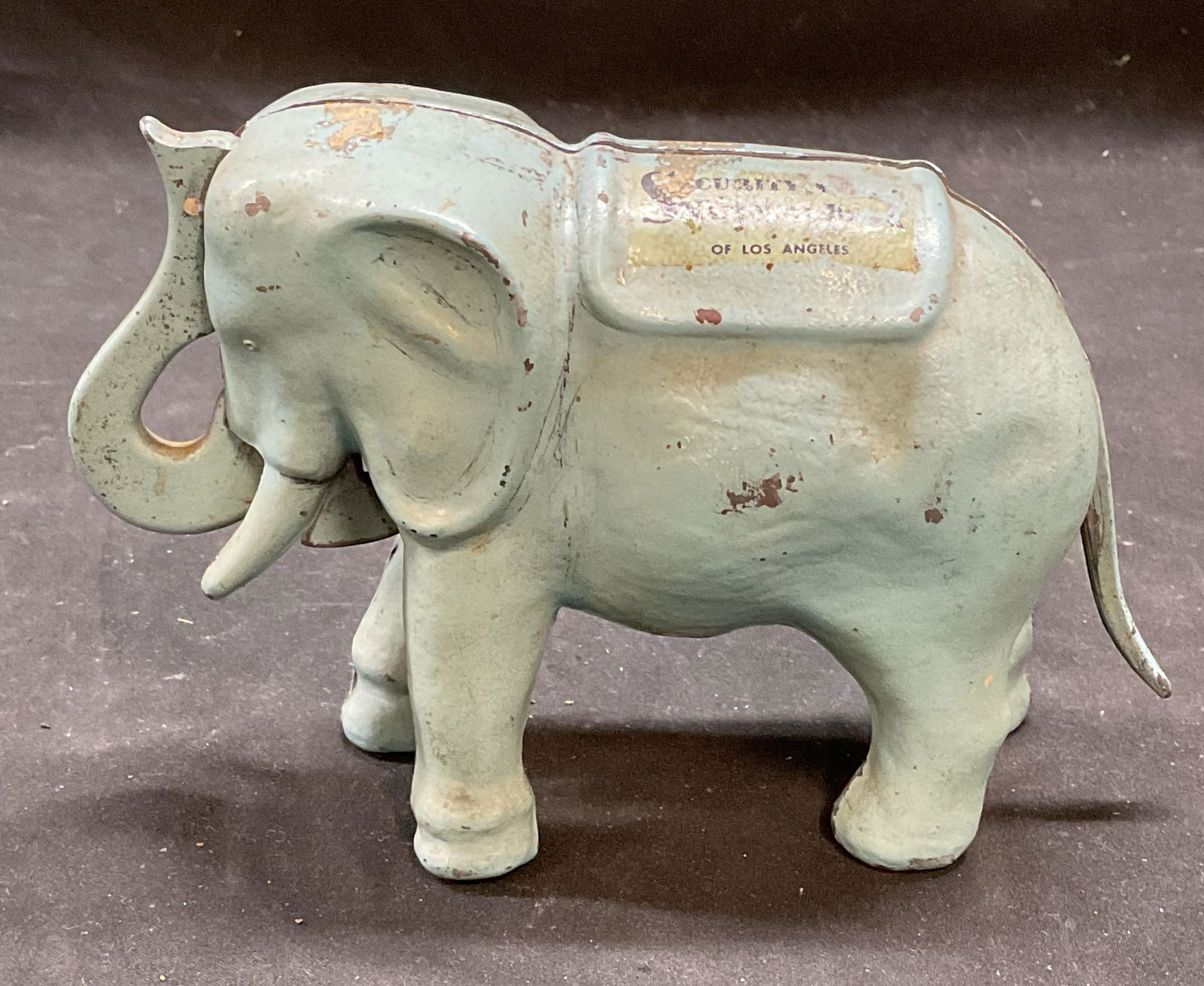 Vtg Security National Bank Elephant Coin Bank (1 of 6)