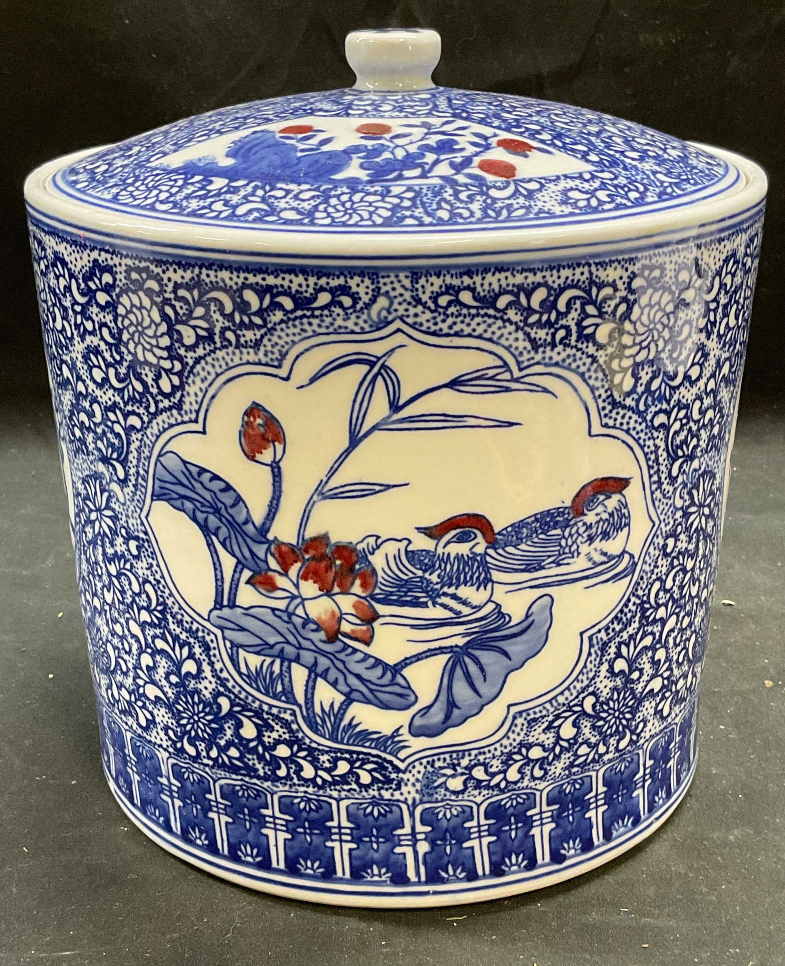 Signed Blue & White Porcelain Ginger Jar (1 of 6)