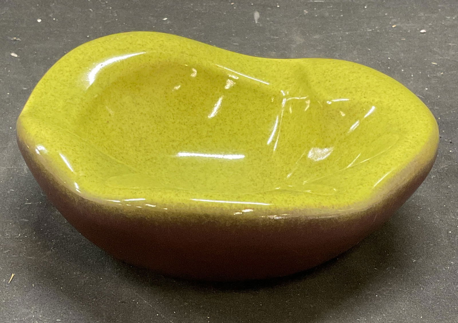 MCM Arno Scheiding Green Art Pottery Trinket Dish (1 of 6)