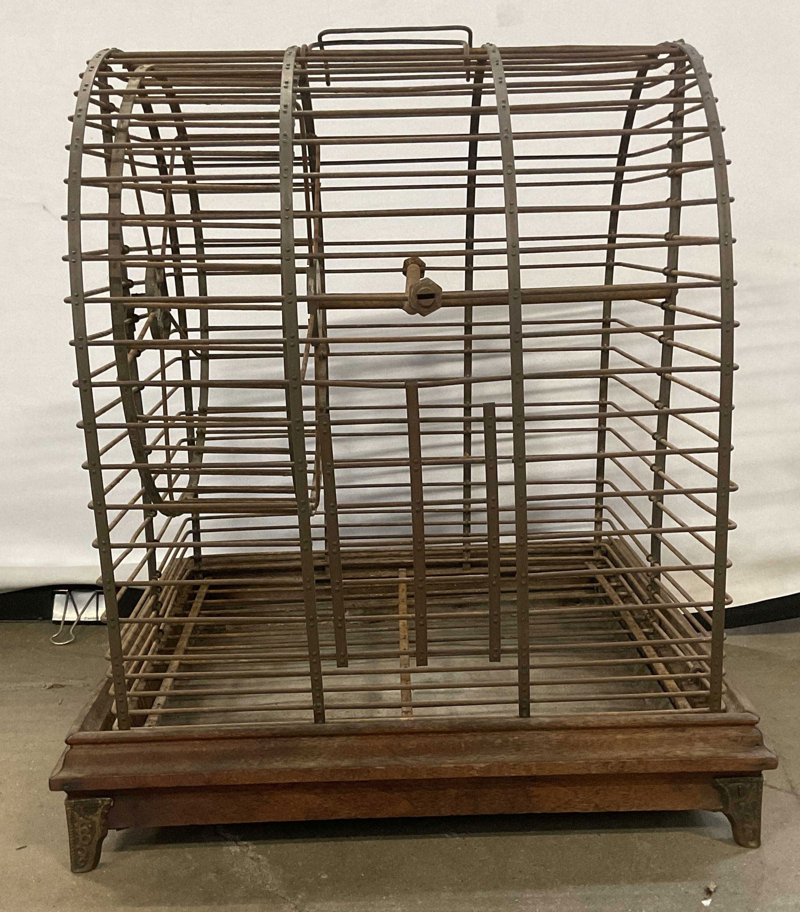 Antique Wood & Metal Wire Animal Cage (1 of 7)