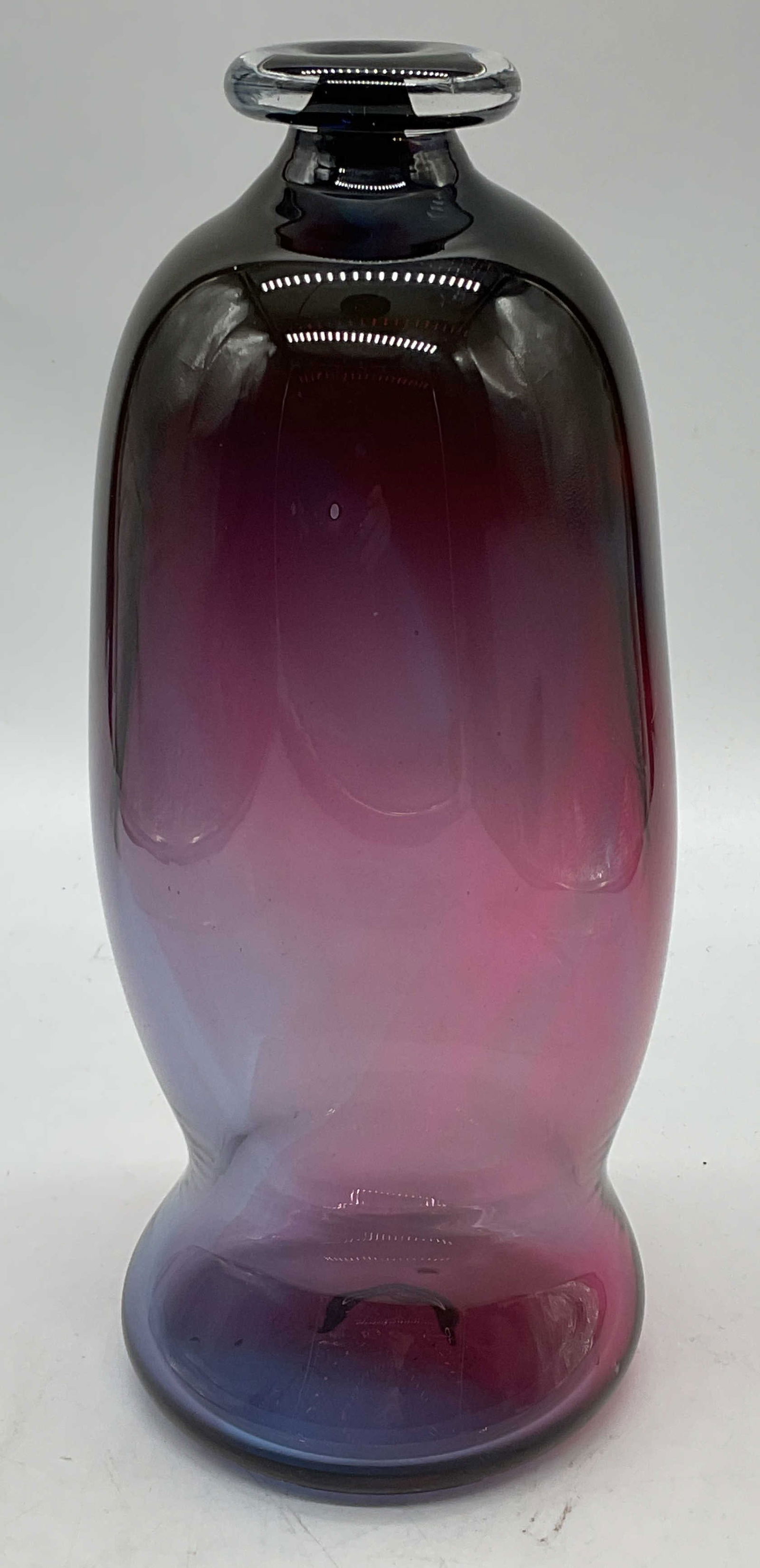 Signed Clark Amethyst Art Glass Vase (1 of 6)