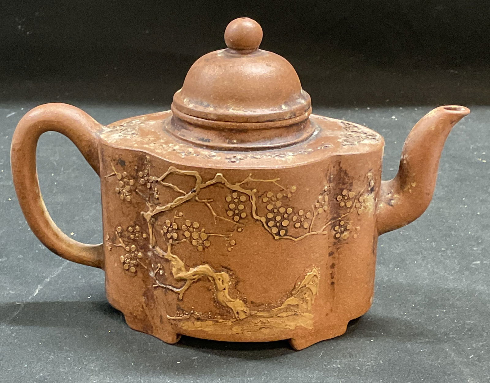 Signed Chinese Yixing Pottery Teapot (1 of 6)