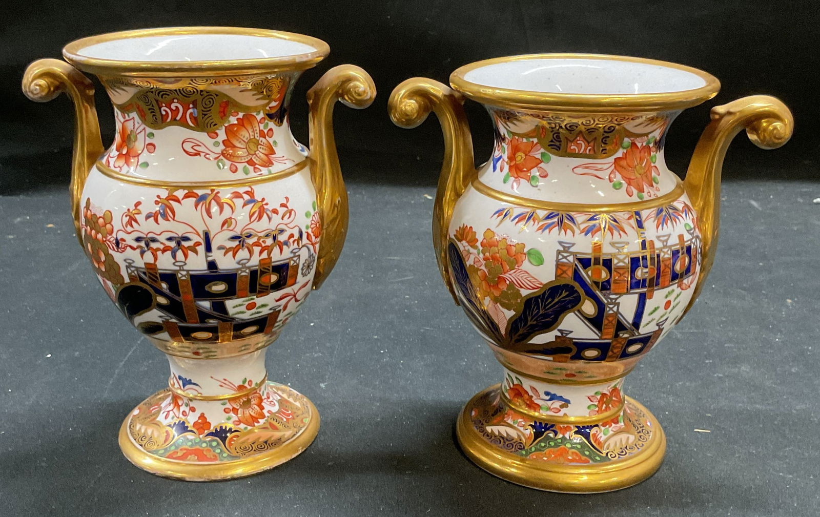 Pair Spode 19th Cen Porcelain Imari Vases (1 of 6)