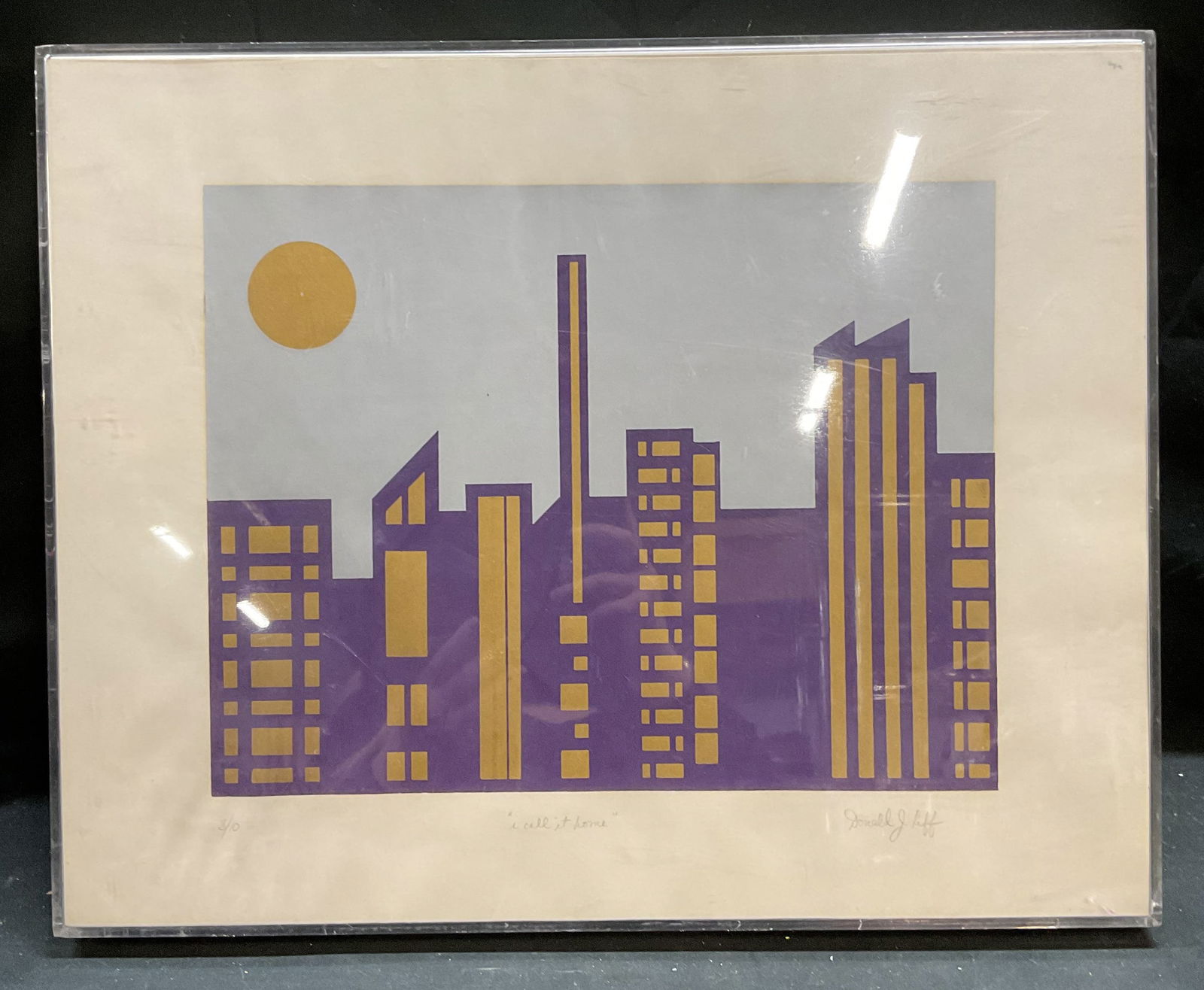 Signed Donald Leff New York City Block Print (1 of 6)