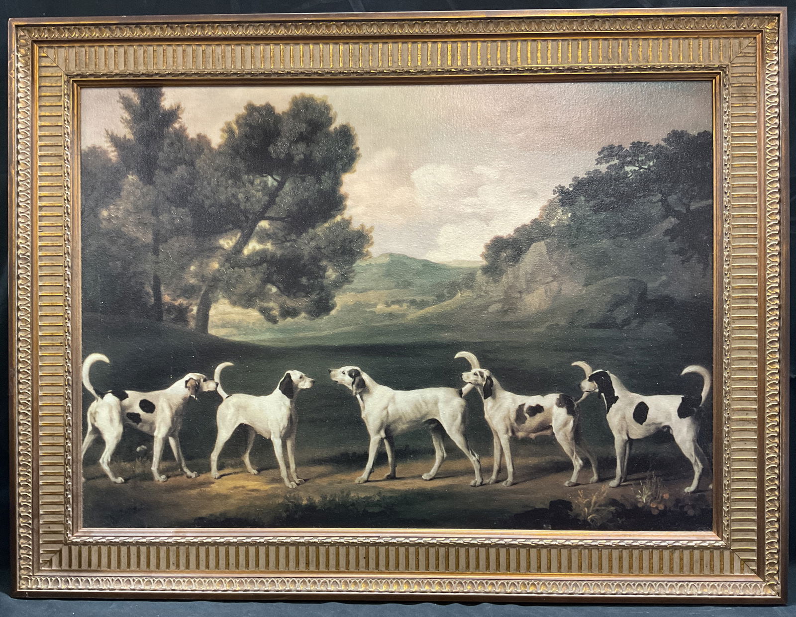 After Stubbs Foxhound Landscape Canvas Litho (1 of 6)