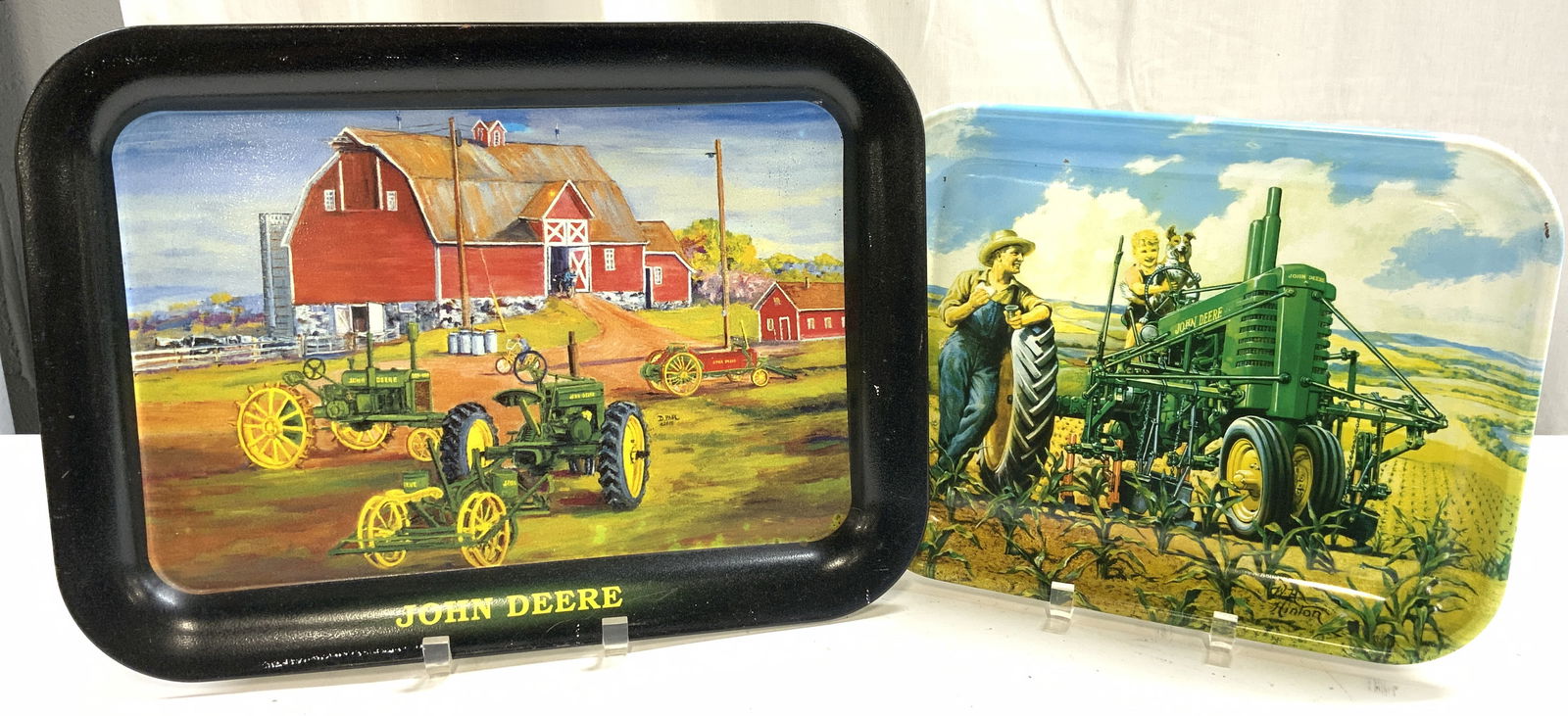JOHN DEERE Lot 2 Asst Toleware Serving Trays (1 of 7)