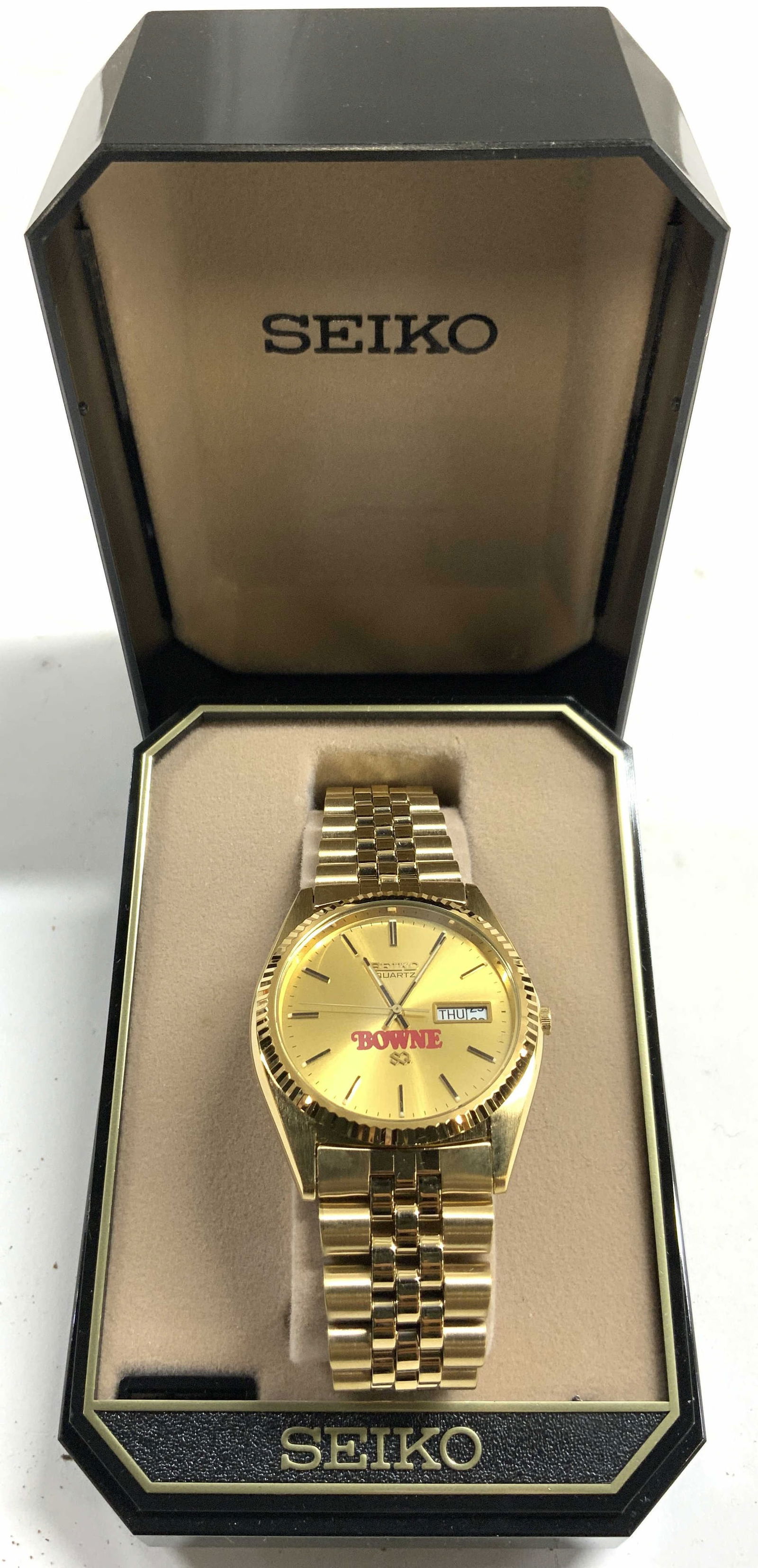 Seiko SQ 5Y23-8A60 Pres Day-Date Qtz Watch w Bx (1 of 8)